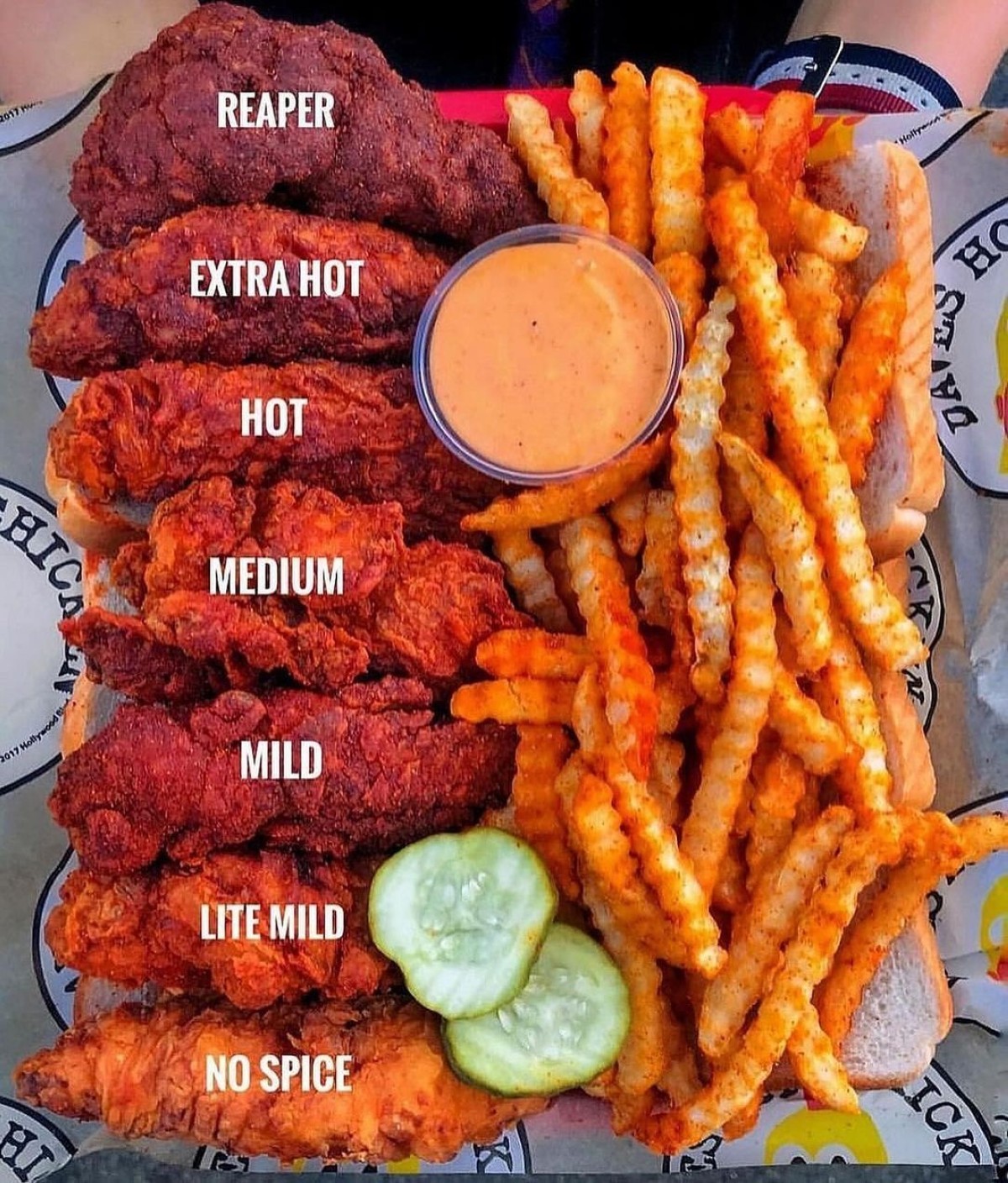 Dave's Hot Chicken Spice Scale