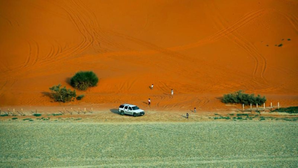 Magical Lake Kharrarah only appears after heavy rainfall