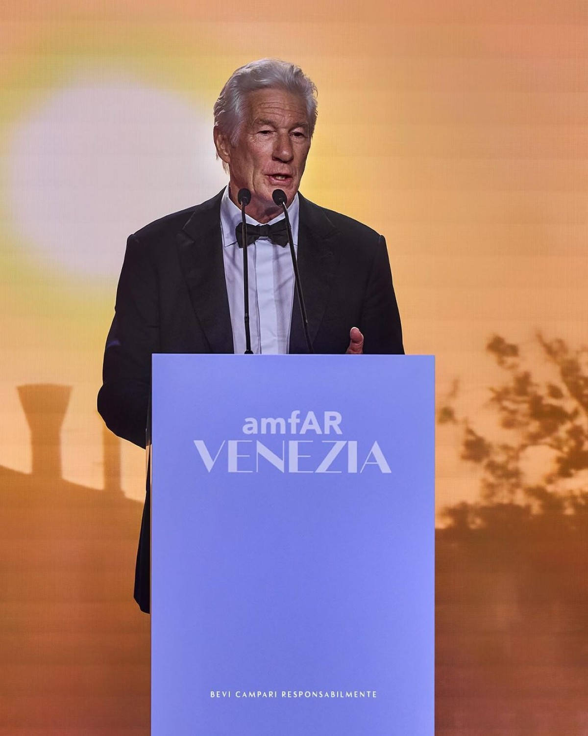Richard Gere speaks at AmfAR