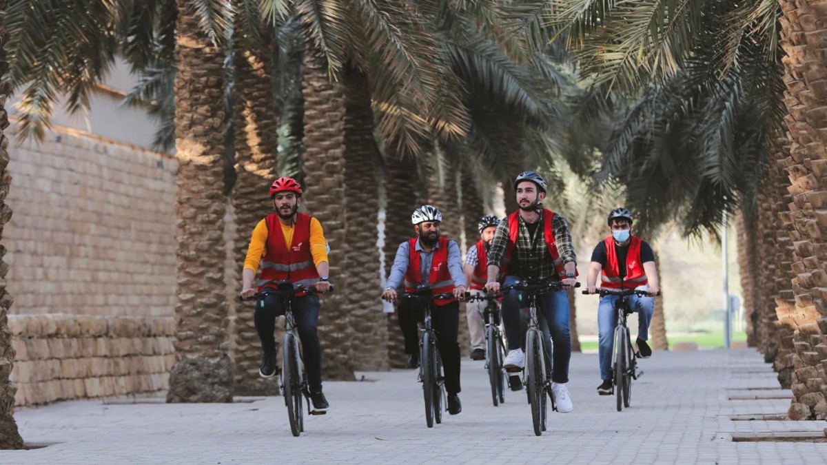 Some of Riyadh's neighbourhoods and parks are perfect for exploring on two wheels. visitsaudi.com