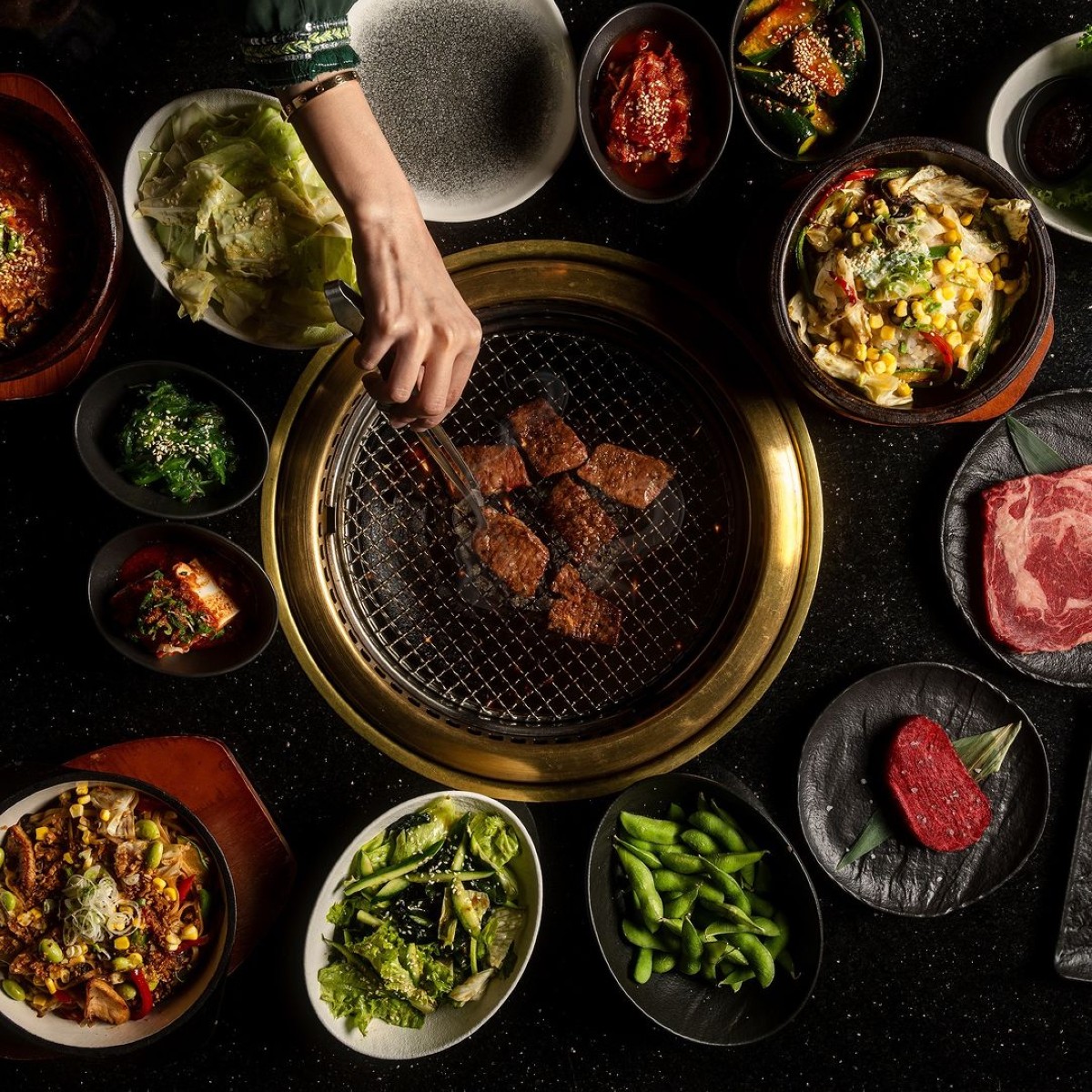 Enjoy a Japanese-style grill experience at Kintan 