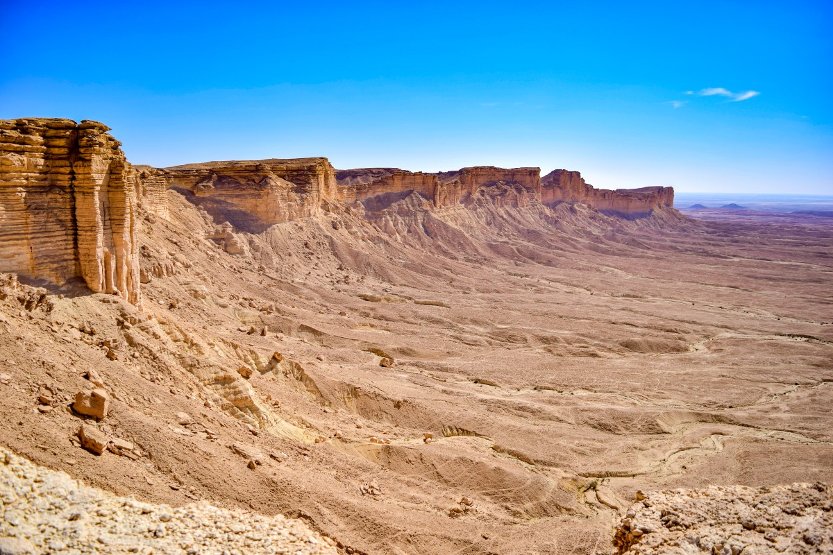 The Edge of the World is an incredible site just a short drive from Riyadh
