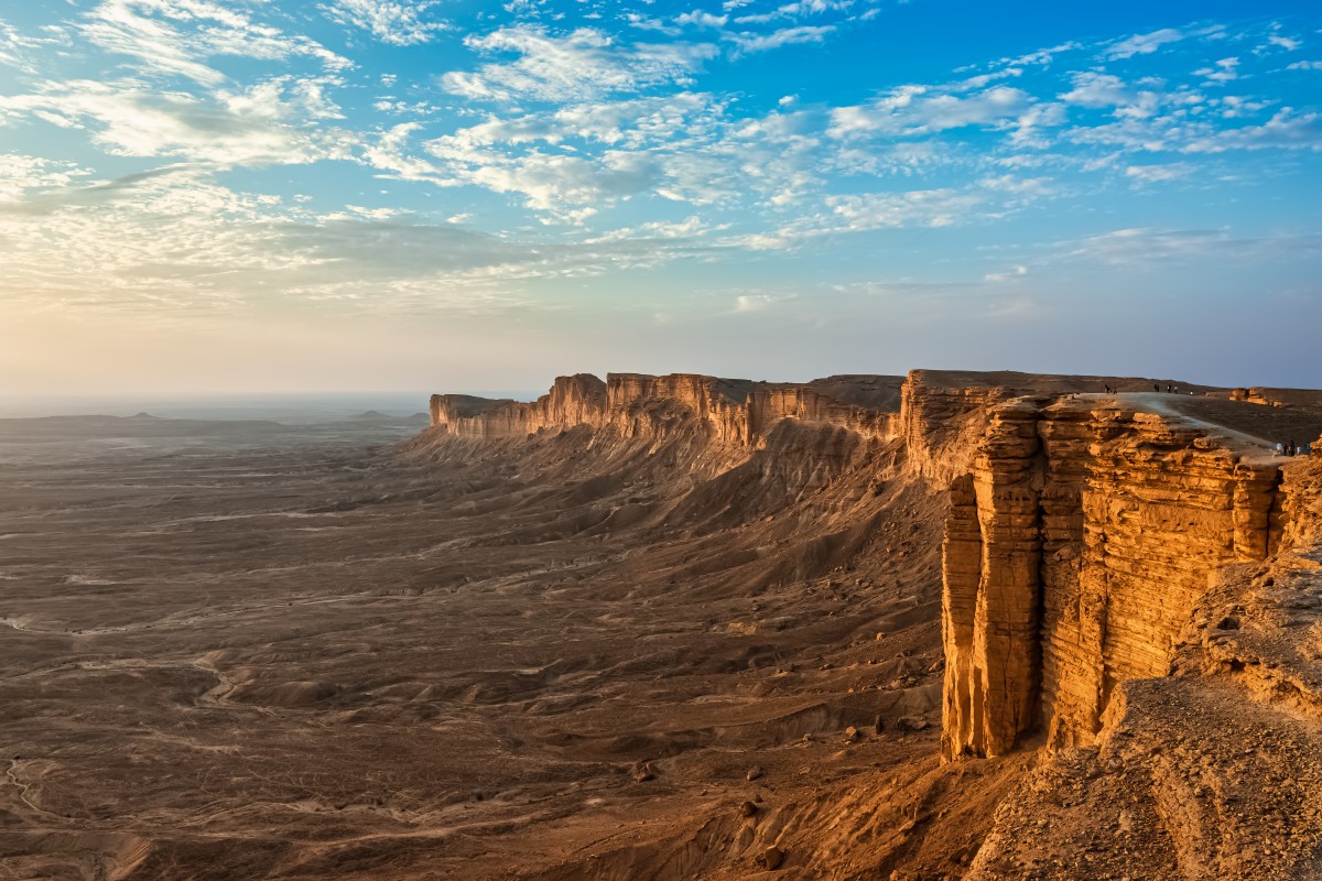 The dramatic cliffs at the Edge of the World have made it a major tourist attraction for visitors to Riyadh