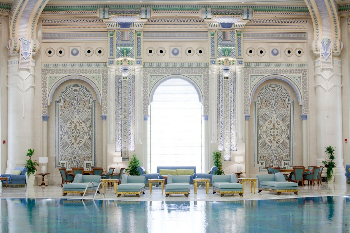 The palatial pool at the Ritz-Carlton Spa in Riyadh is not to be missed