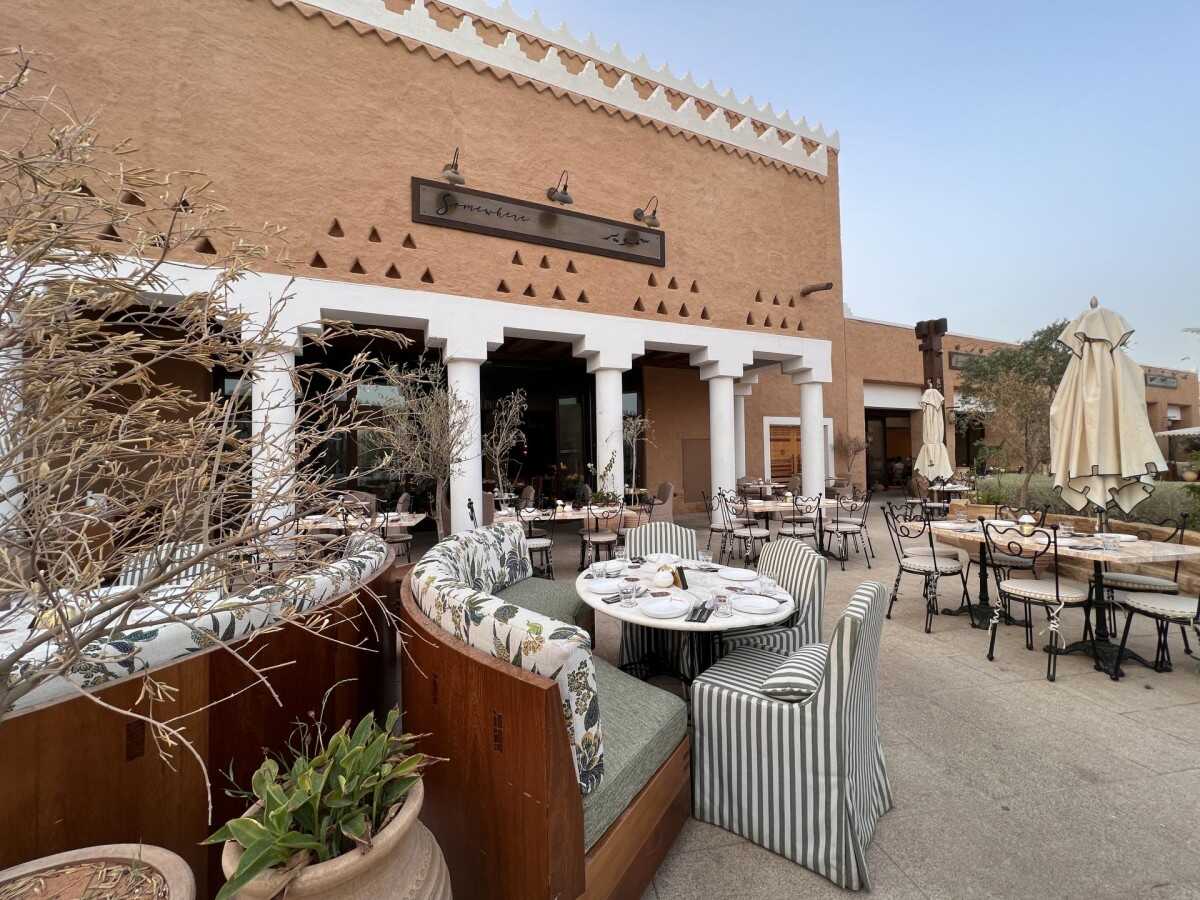 Sit outdoors at Somewhere in AlUla Old Town and enjoy the views alongside the incredible food