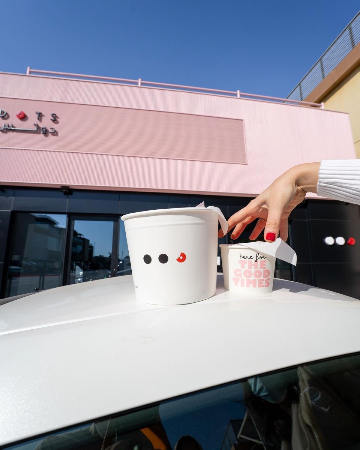 There's no missing Dots Cafe at Jeddah Boulevard