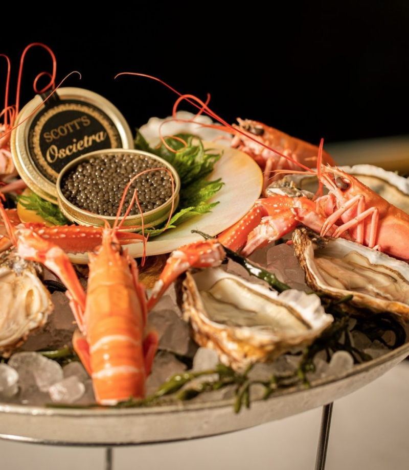 A seafood feast at Scott's.