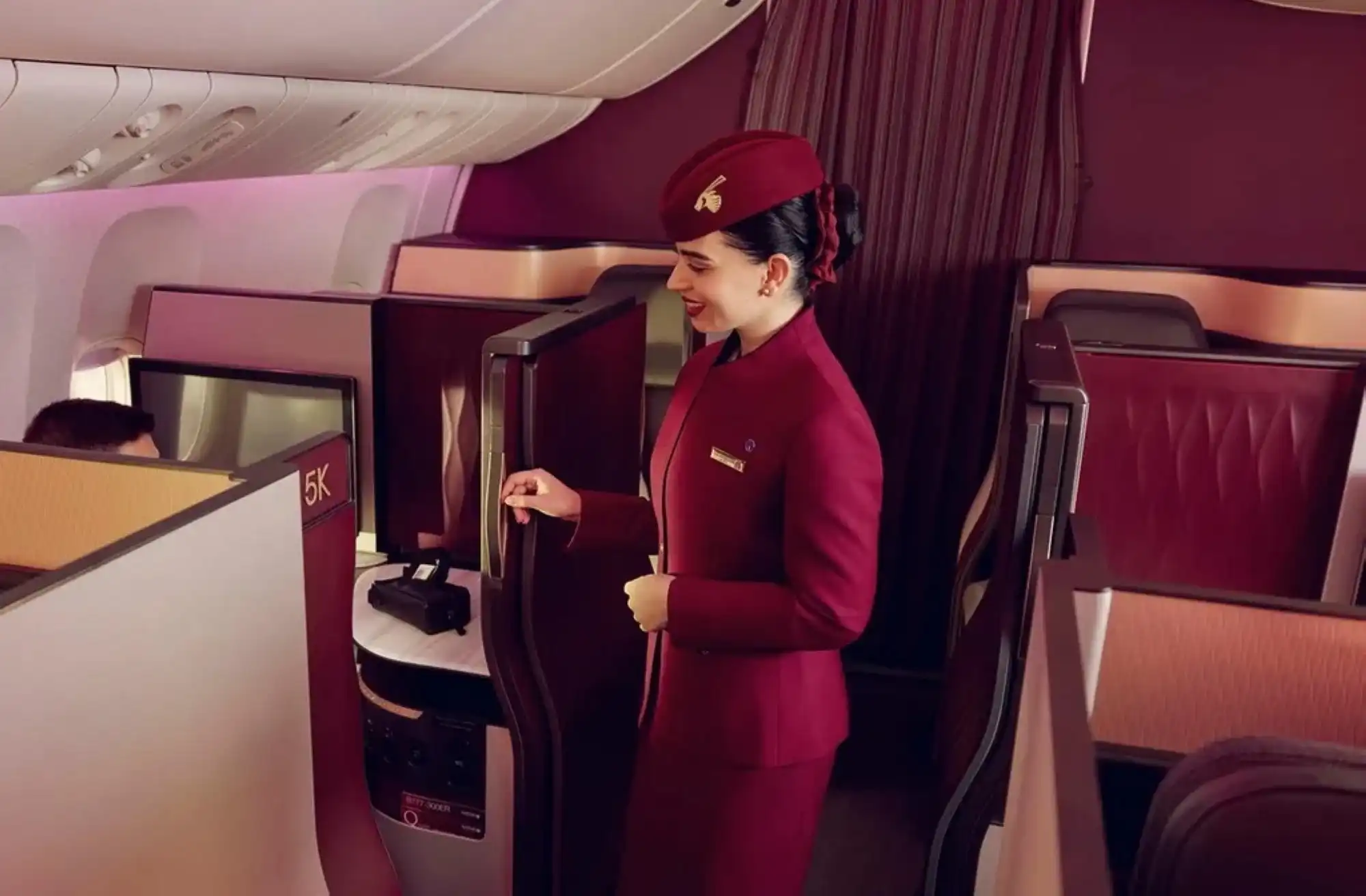 Qatar Airways Business Class Cabin