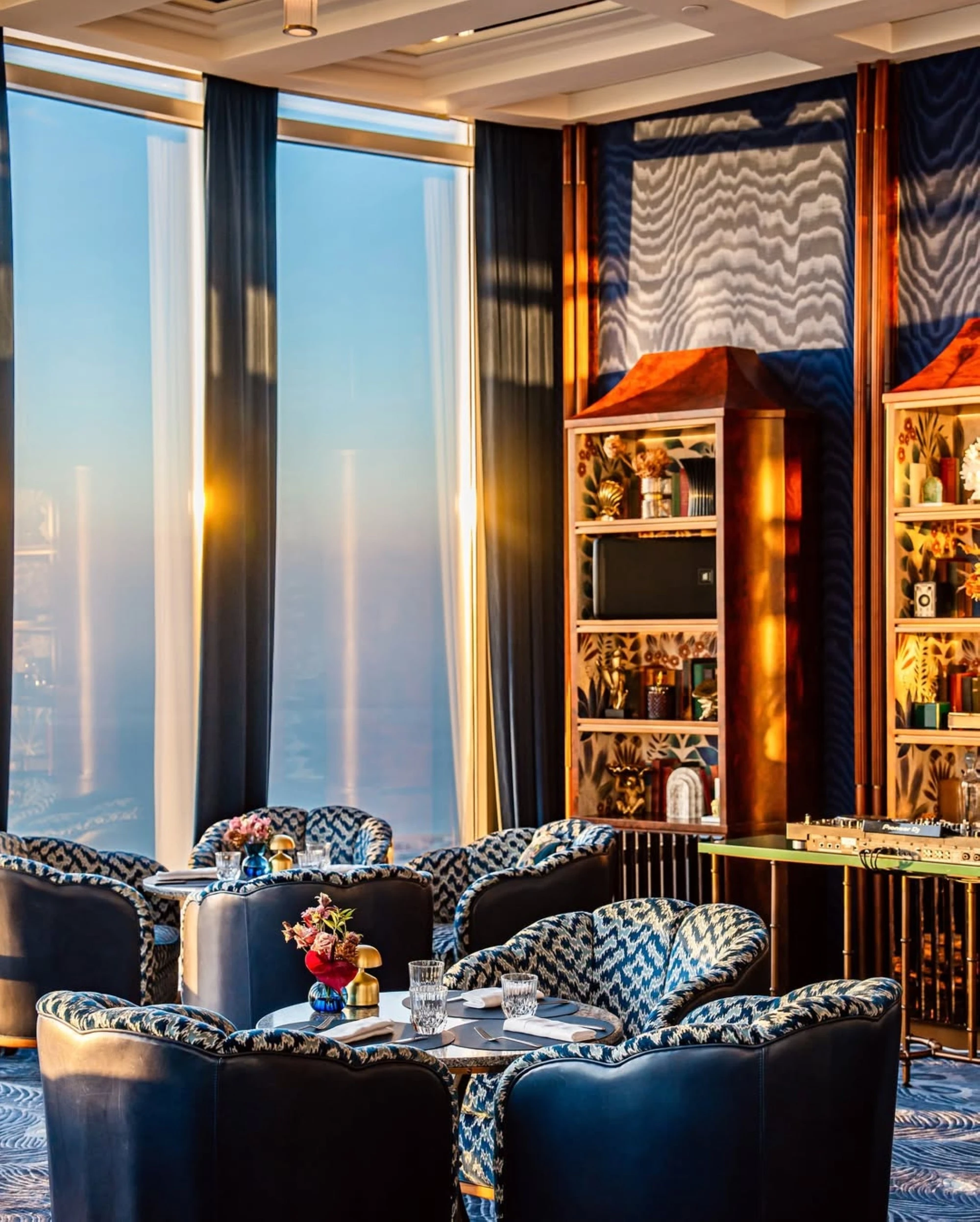 High tea at At.mosphere in Burj Khalifa. 