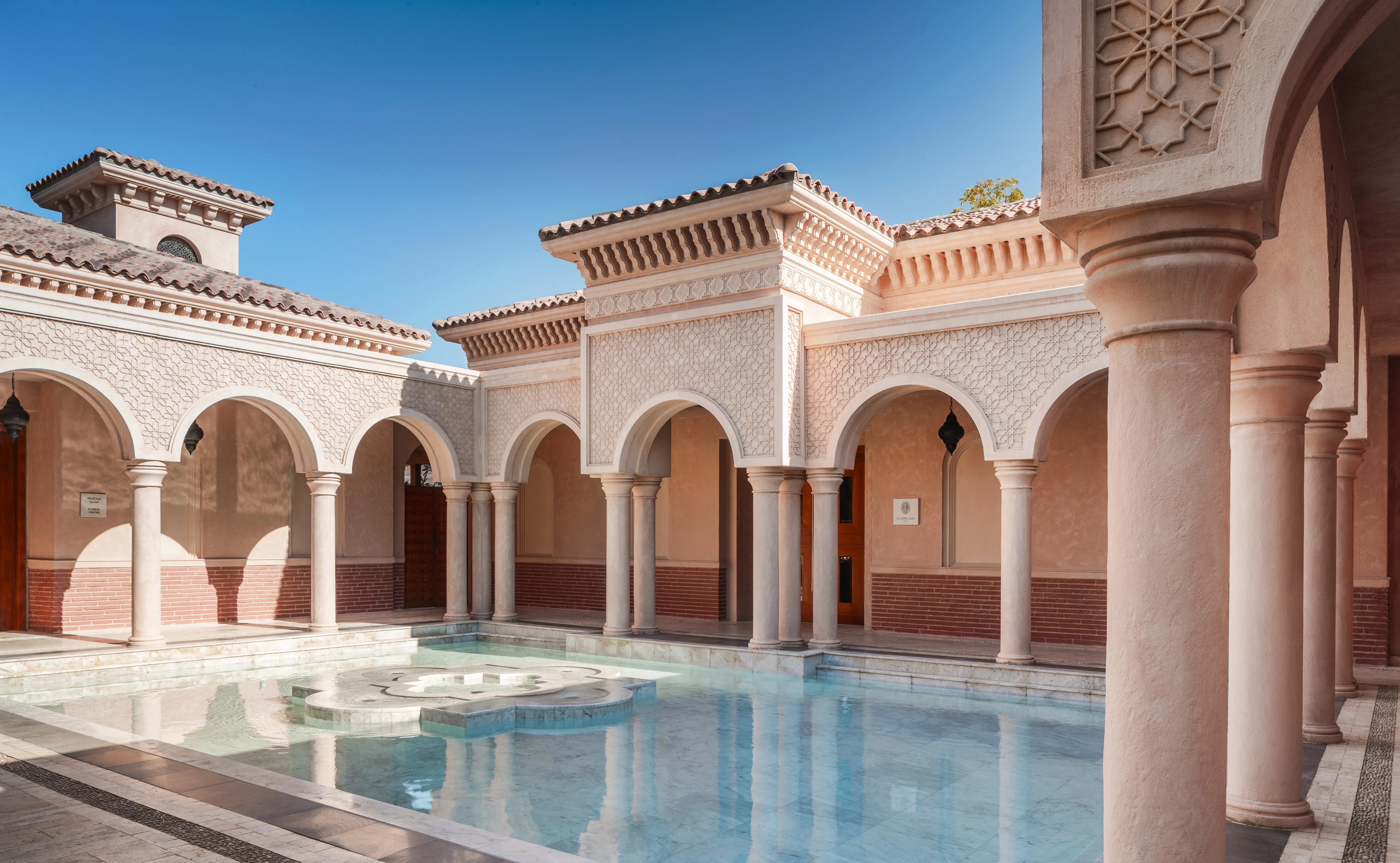 A courtyard pool at One&Only in Dubai