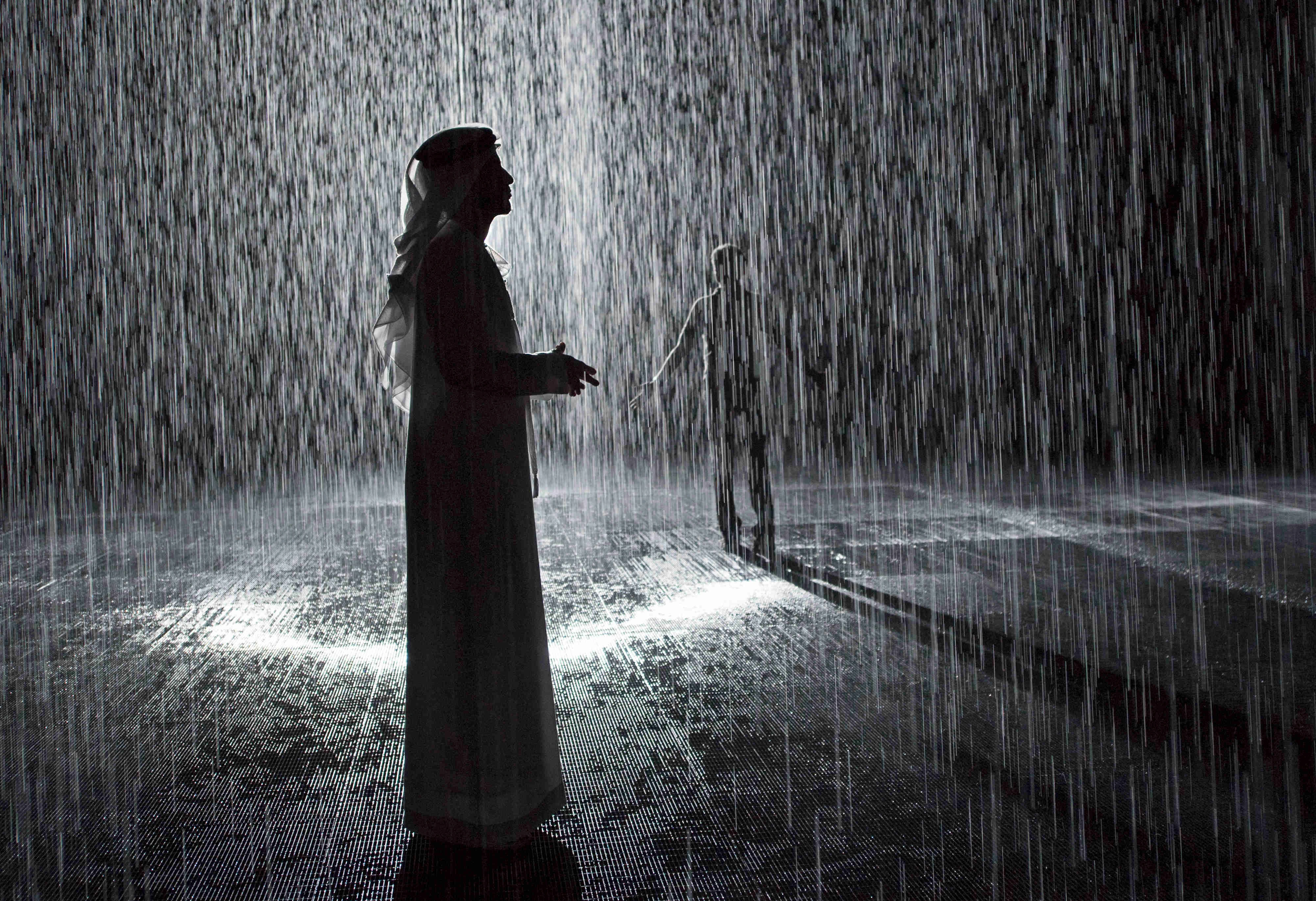 The Rain Room in Sharjah. 