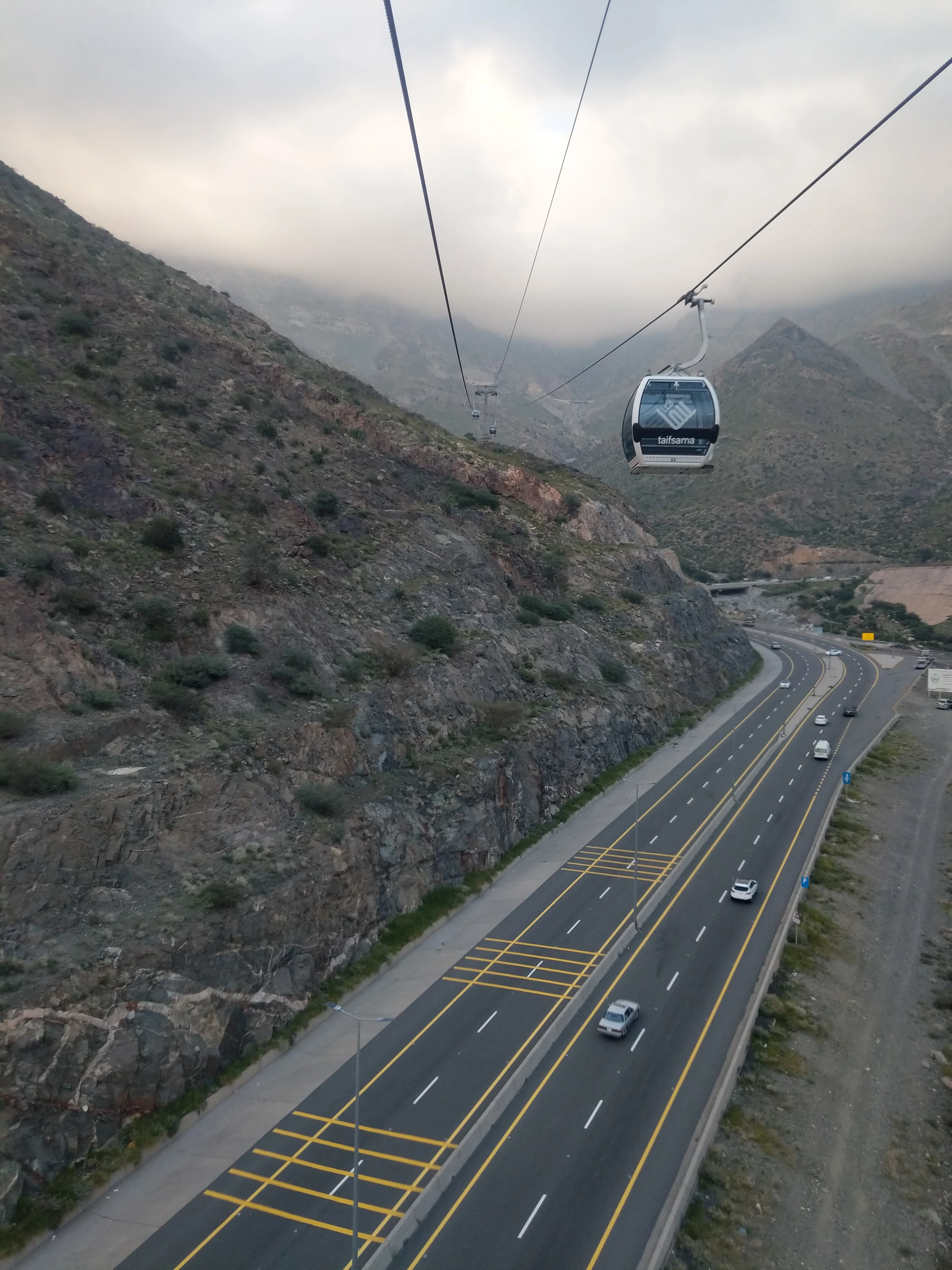 Taif, Saudi Arabia - DECEMBER 13, 2018: Al Hada Mountain in Taif City with an amazing view of rocky mountains.