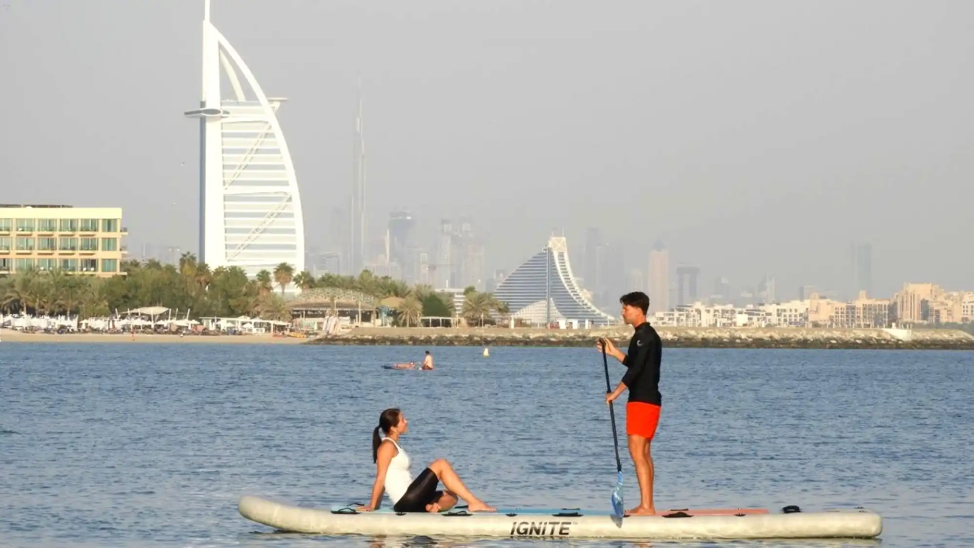 Stand-up paddleboarding in Dubai