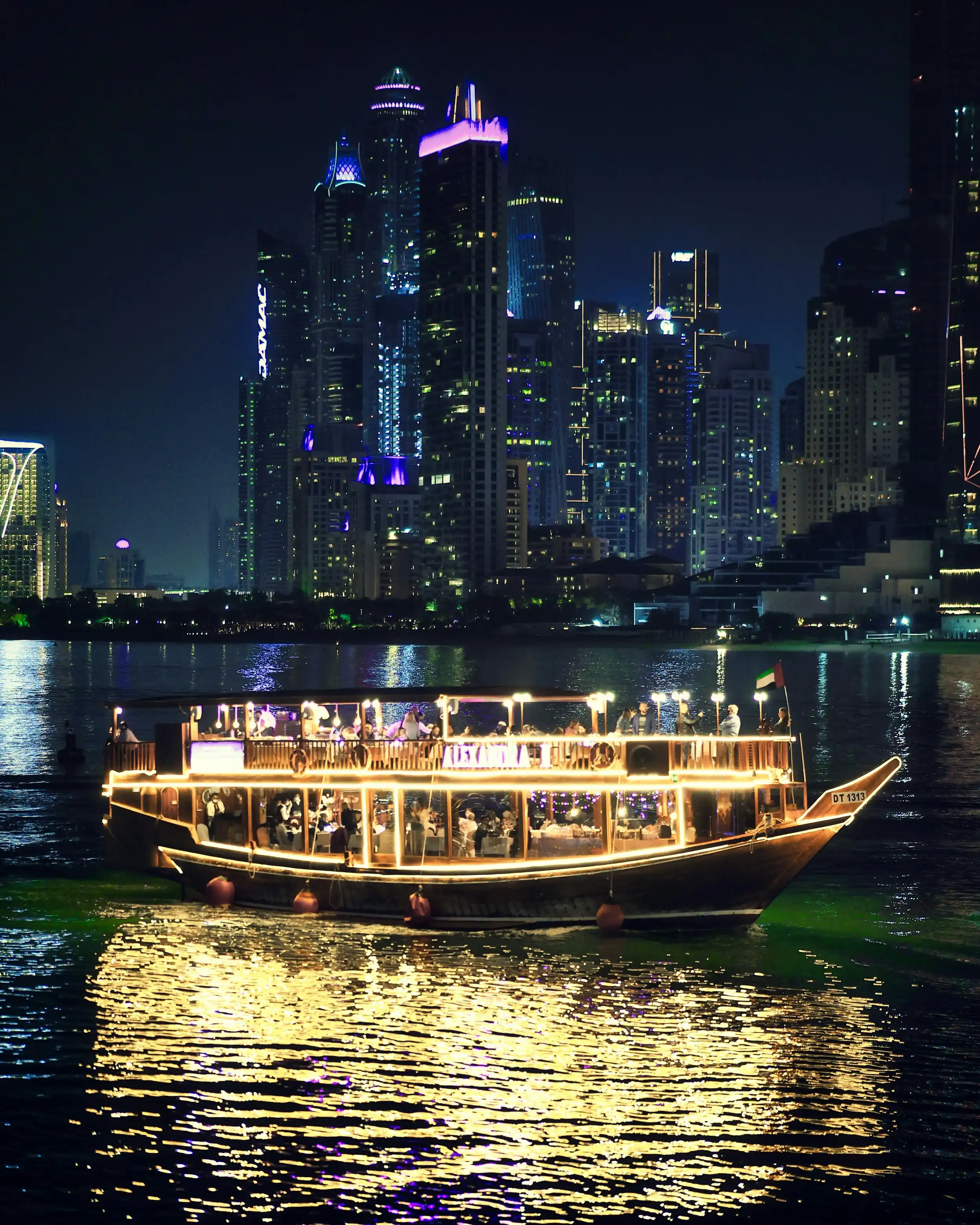 A traditional boat in Dubai Marina. Pexels