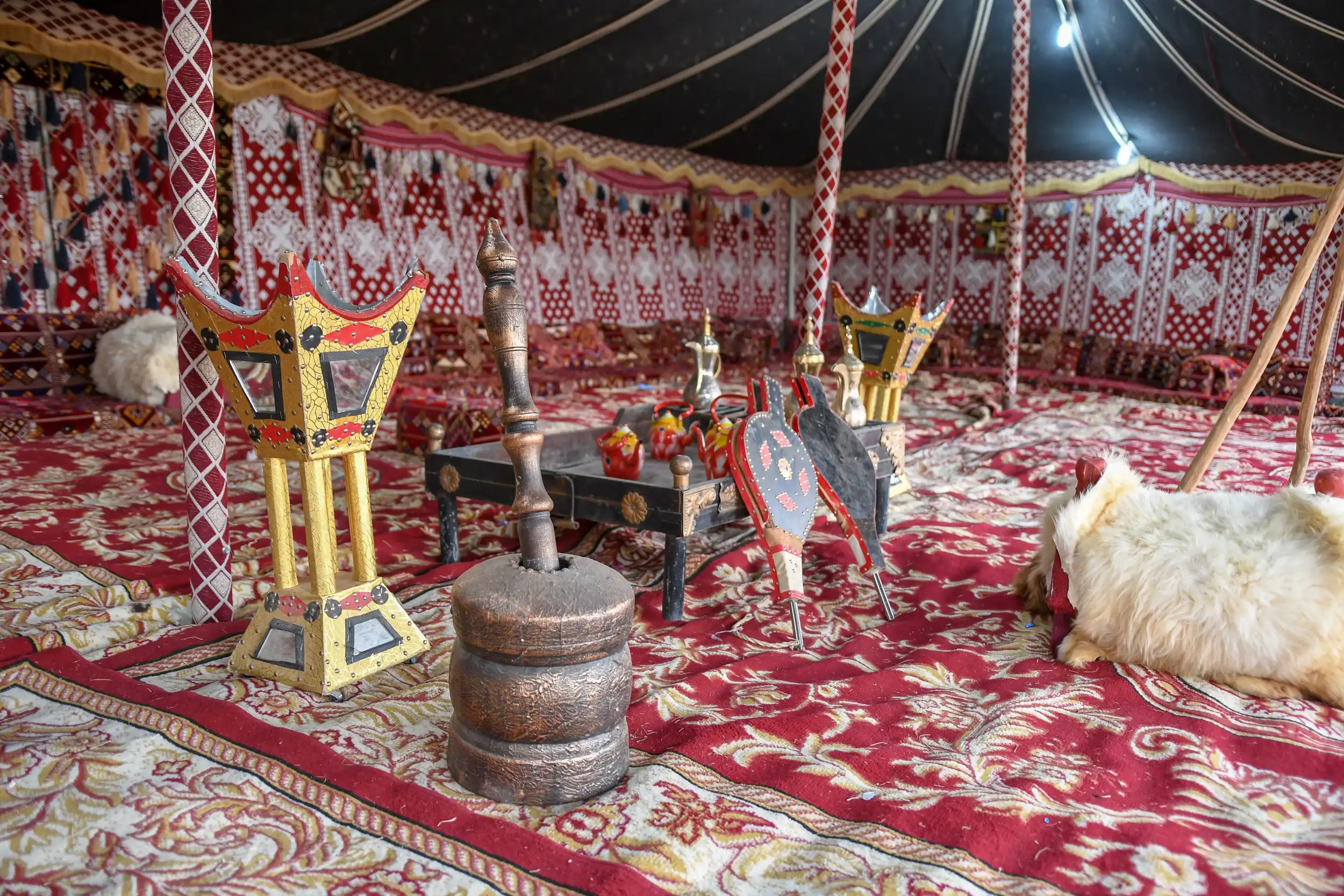 Sleep under the stars in a traditional Bedouin camp