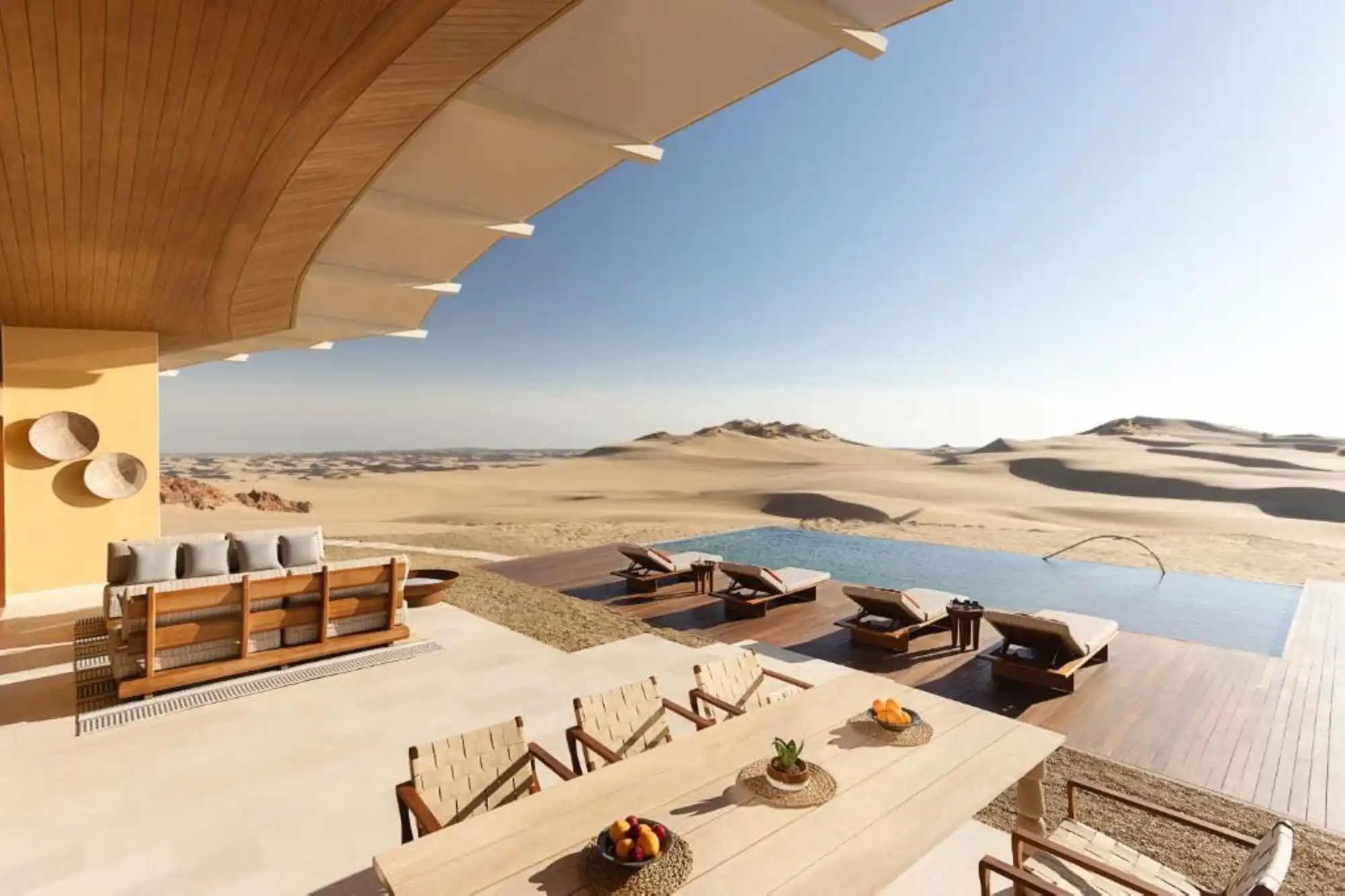 A villa at the Six Senses Southern Dunes Resort