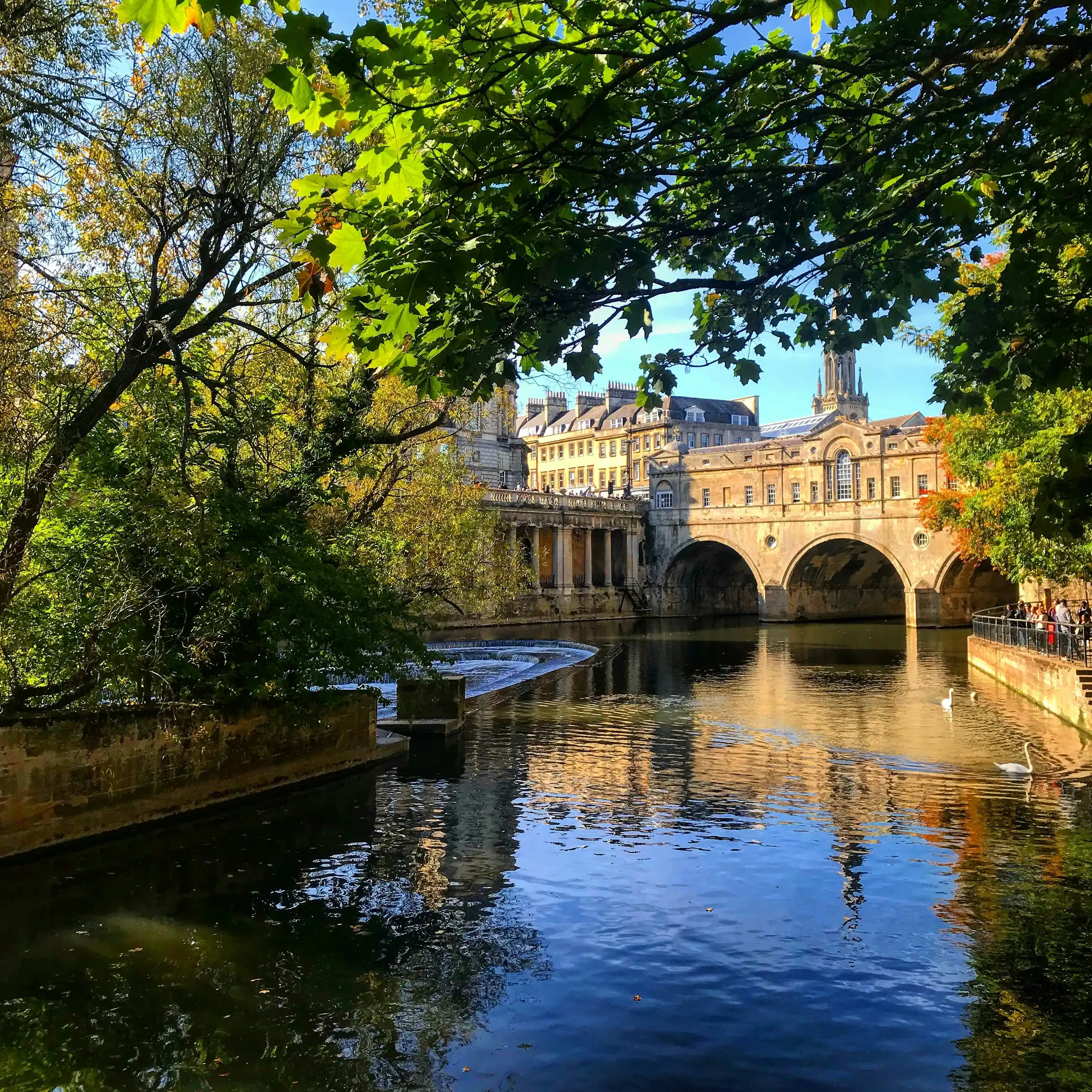 The River Avon running through Bath. Unsplash