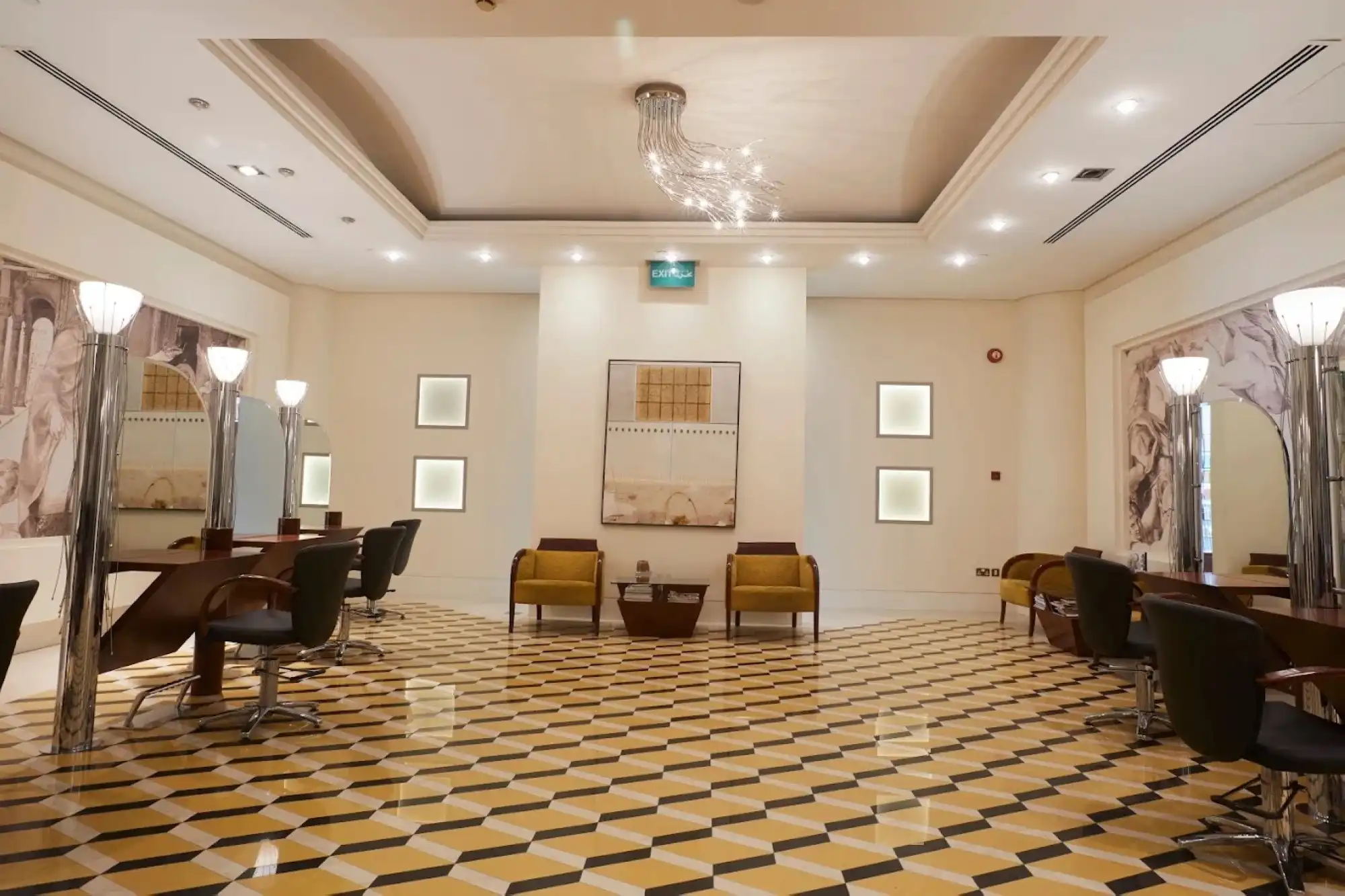 Interior of Maria Dowling salon in Dubai