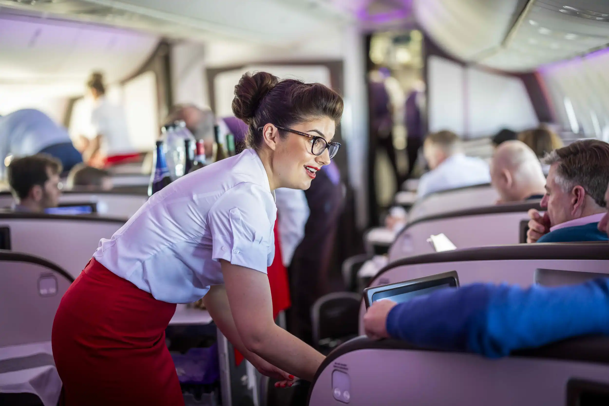 Upper Class cabin on Virgin Atlantic