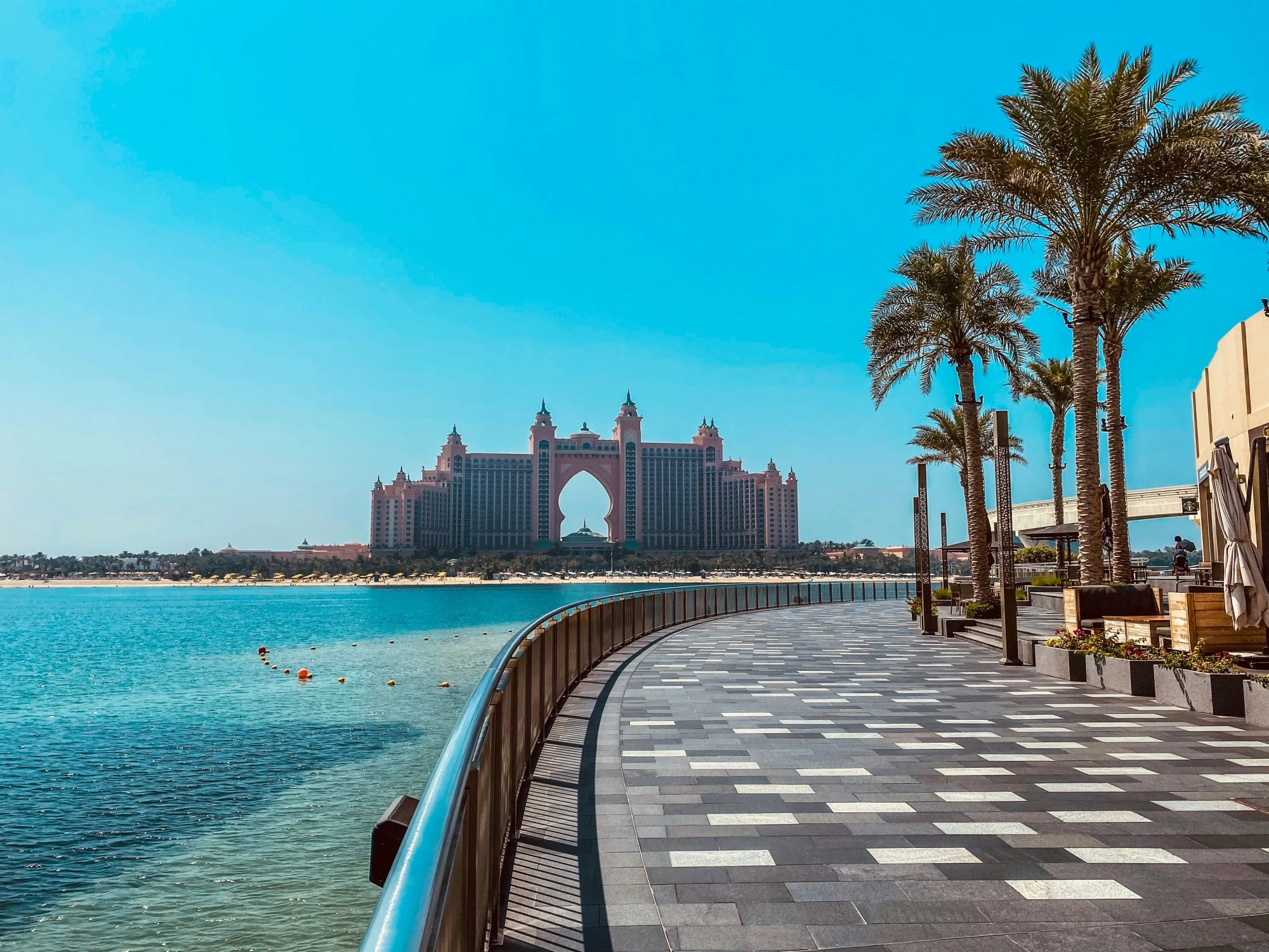 View of Atlantis The Palm from the coast. Unsplash