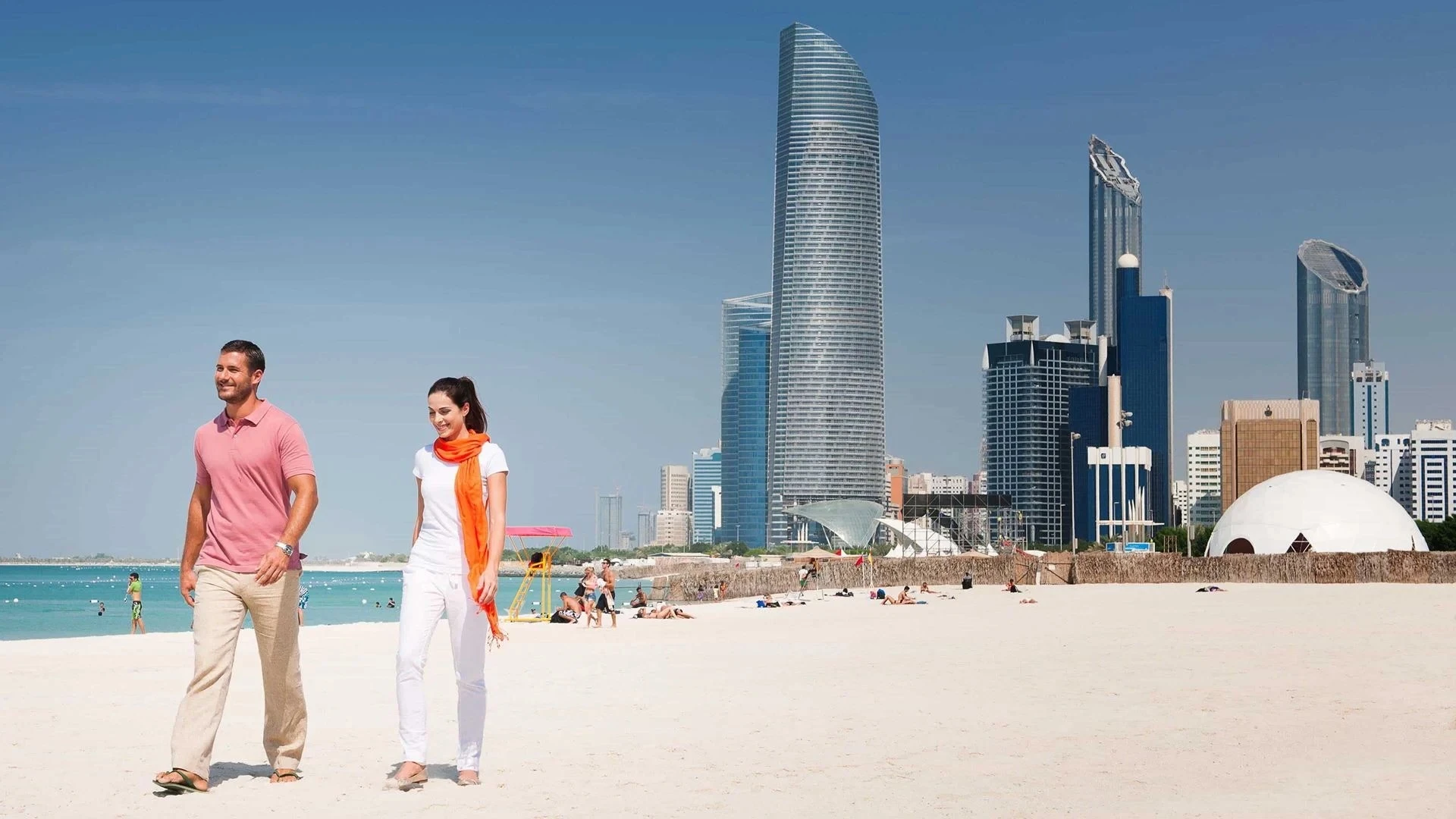 Corniche Beach in Abu Dhabi.