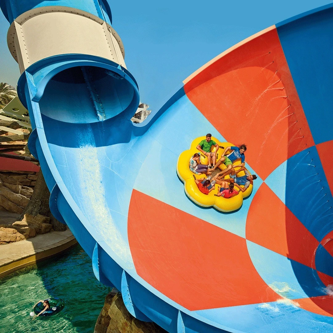 A waterslide at Yas Waterworld