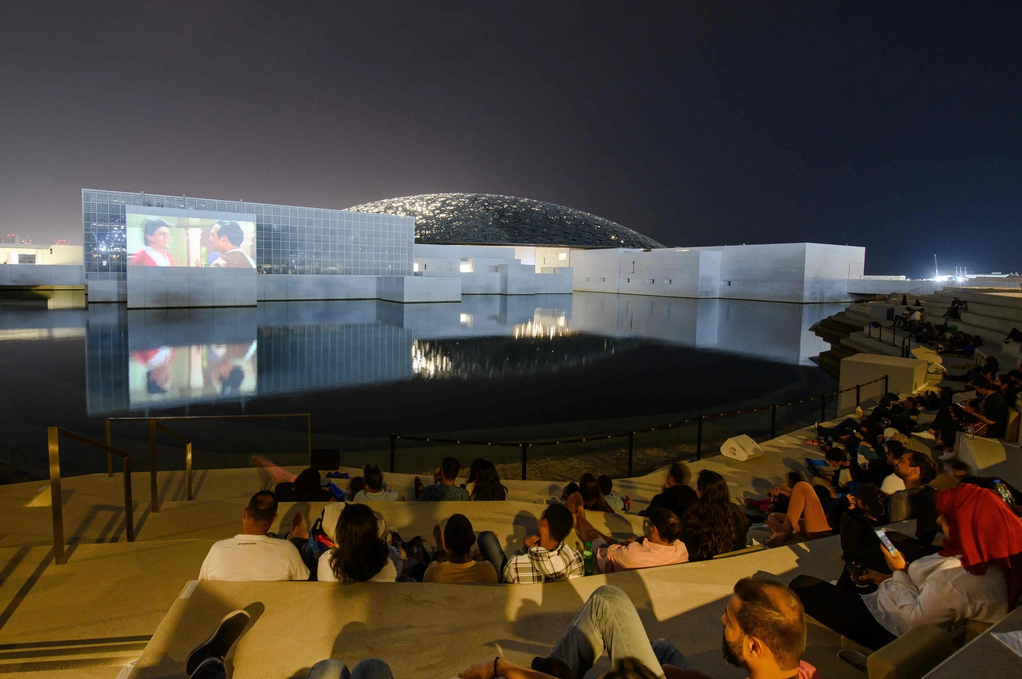 A screening at the Louvre, Abu Dhabi