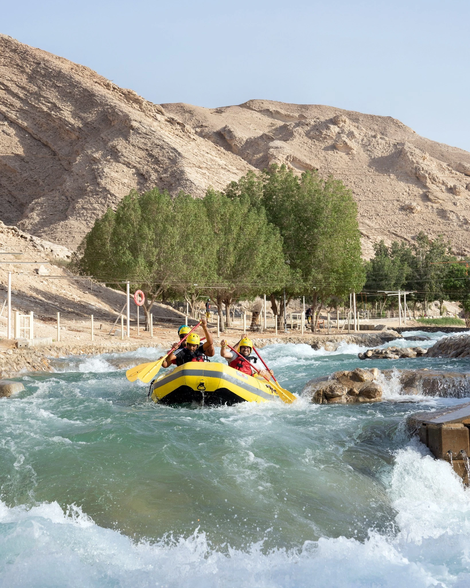 White water rafting at Al Ain