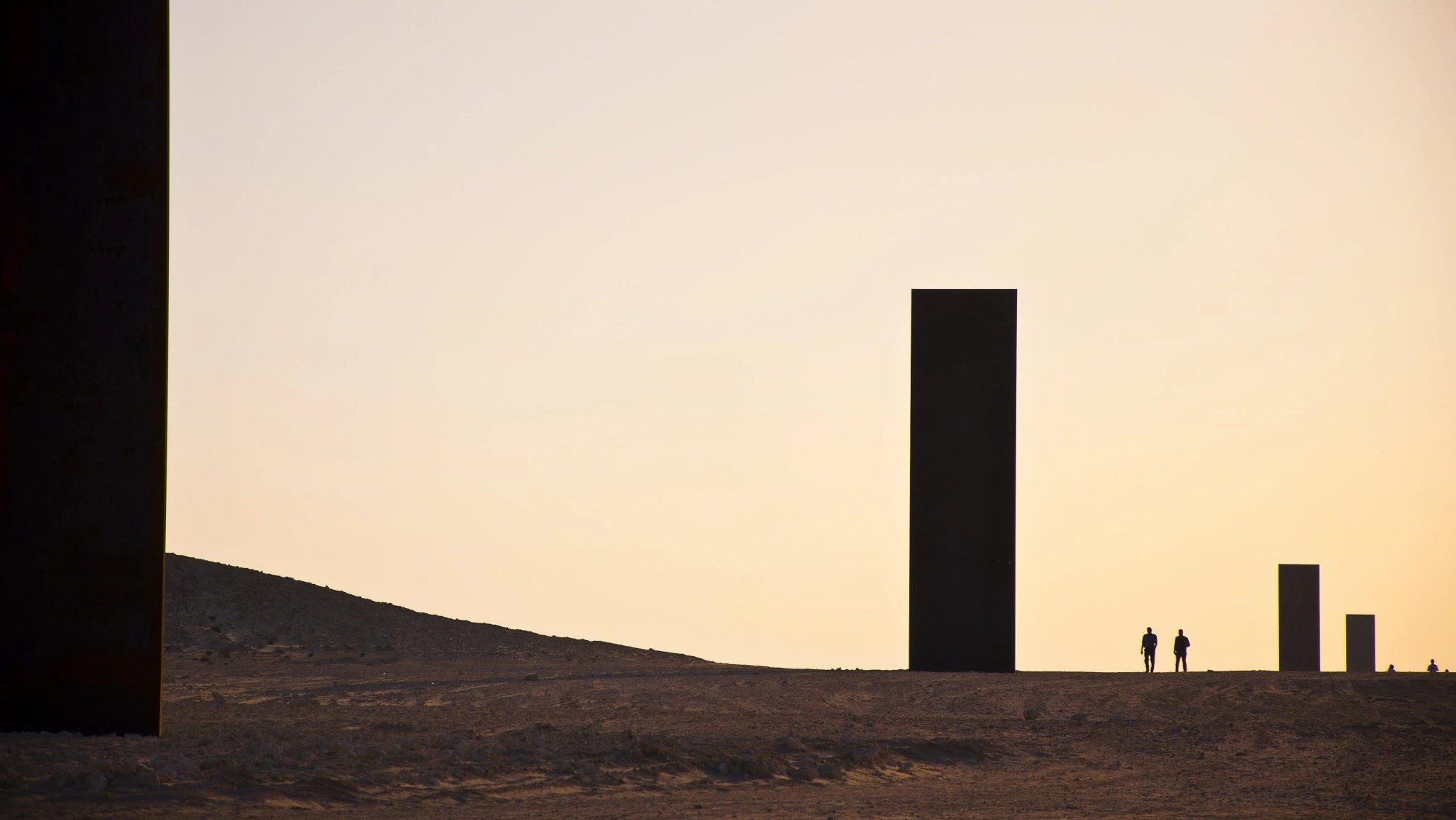 Richard Serra's East-West/West-East installation.