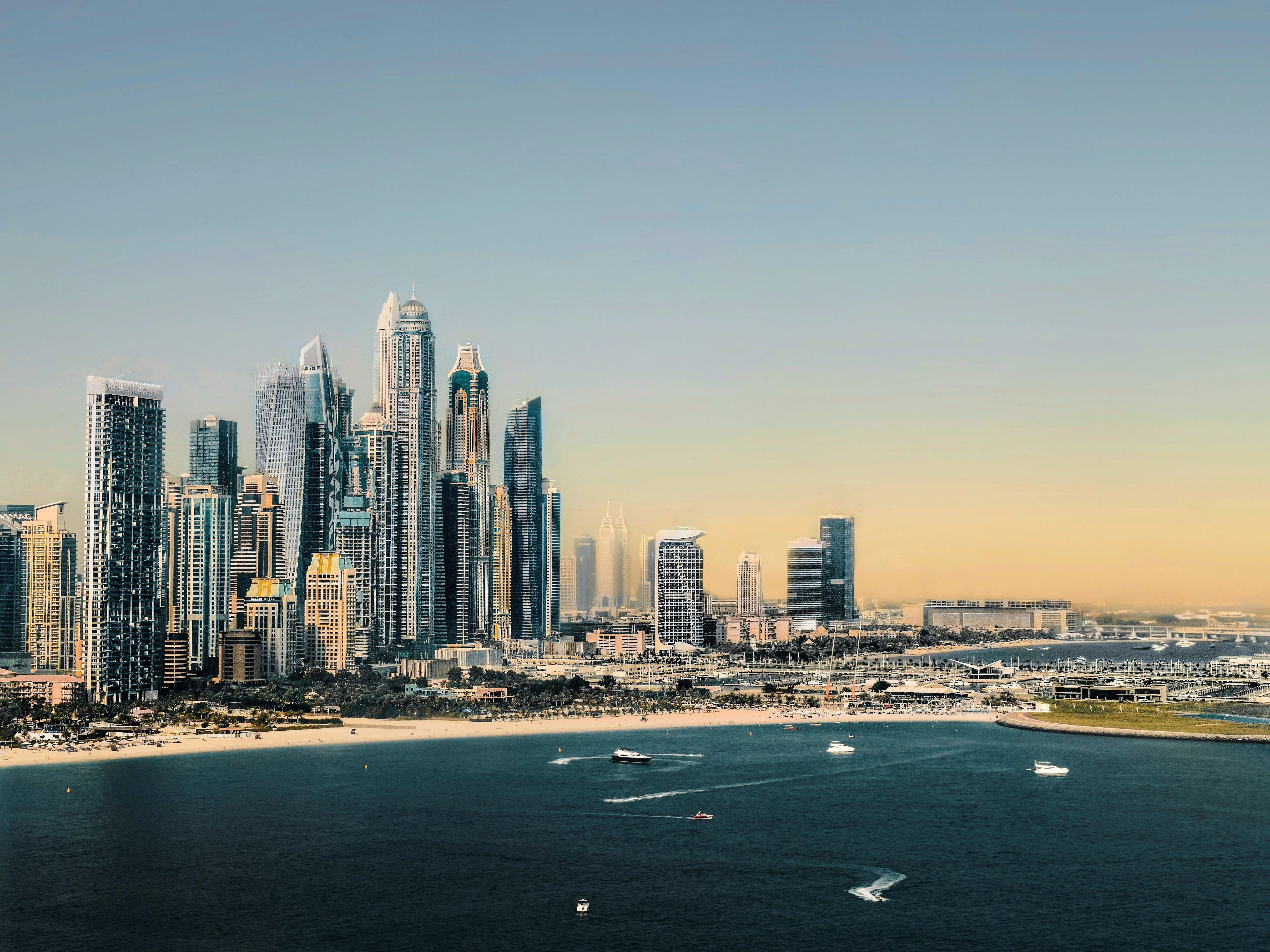 Sunset at JBR Beach in Dubai. Unsplash