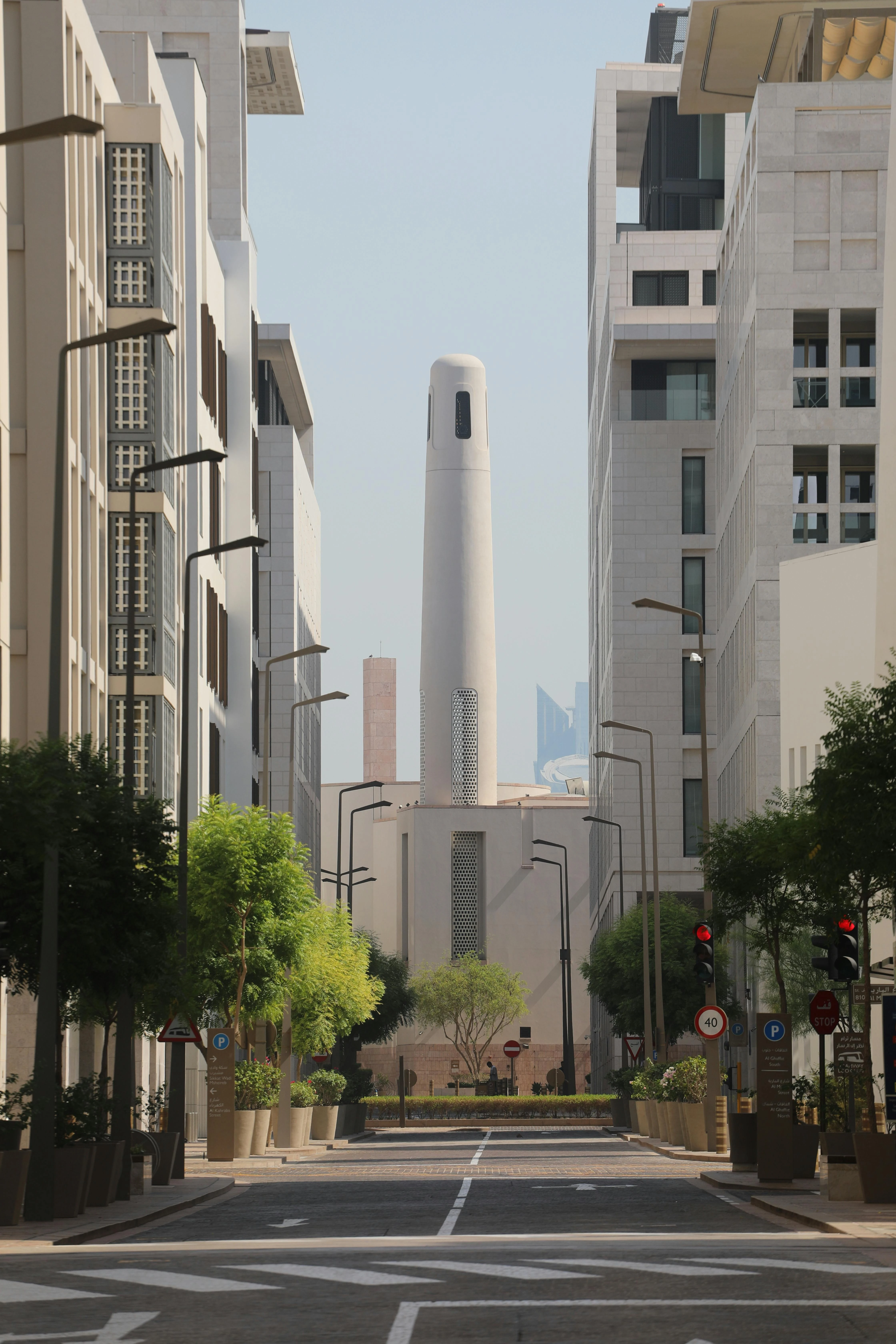 A quiet street in Doha, Qatar. Pexels
