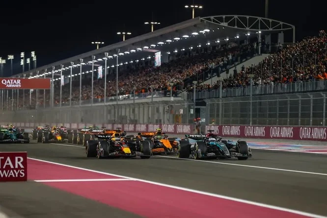 The F1 race circuit in Qatar