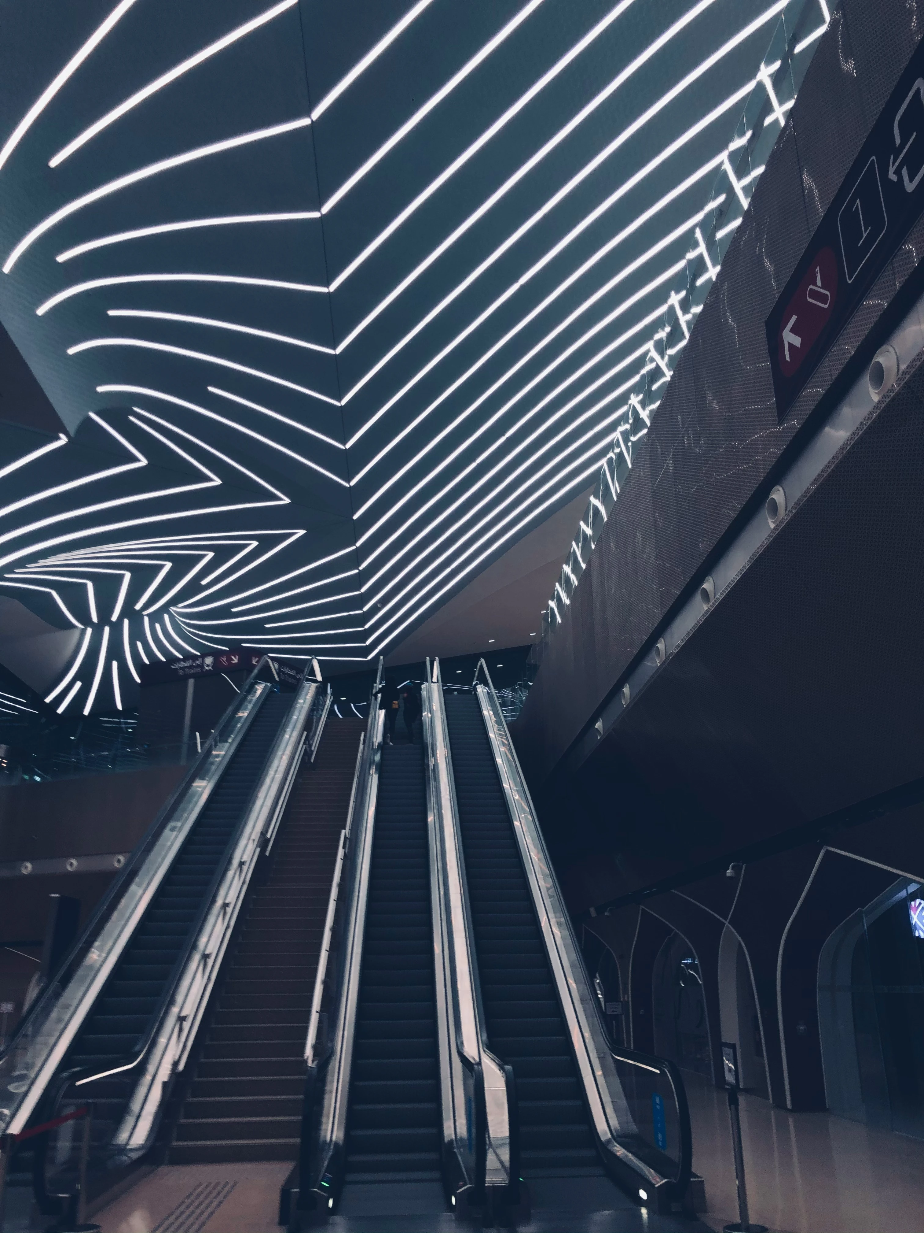 Metro station in Downtown Doha. Unsplash