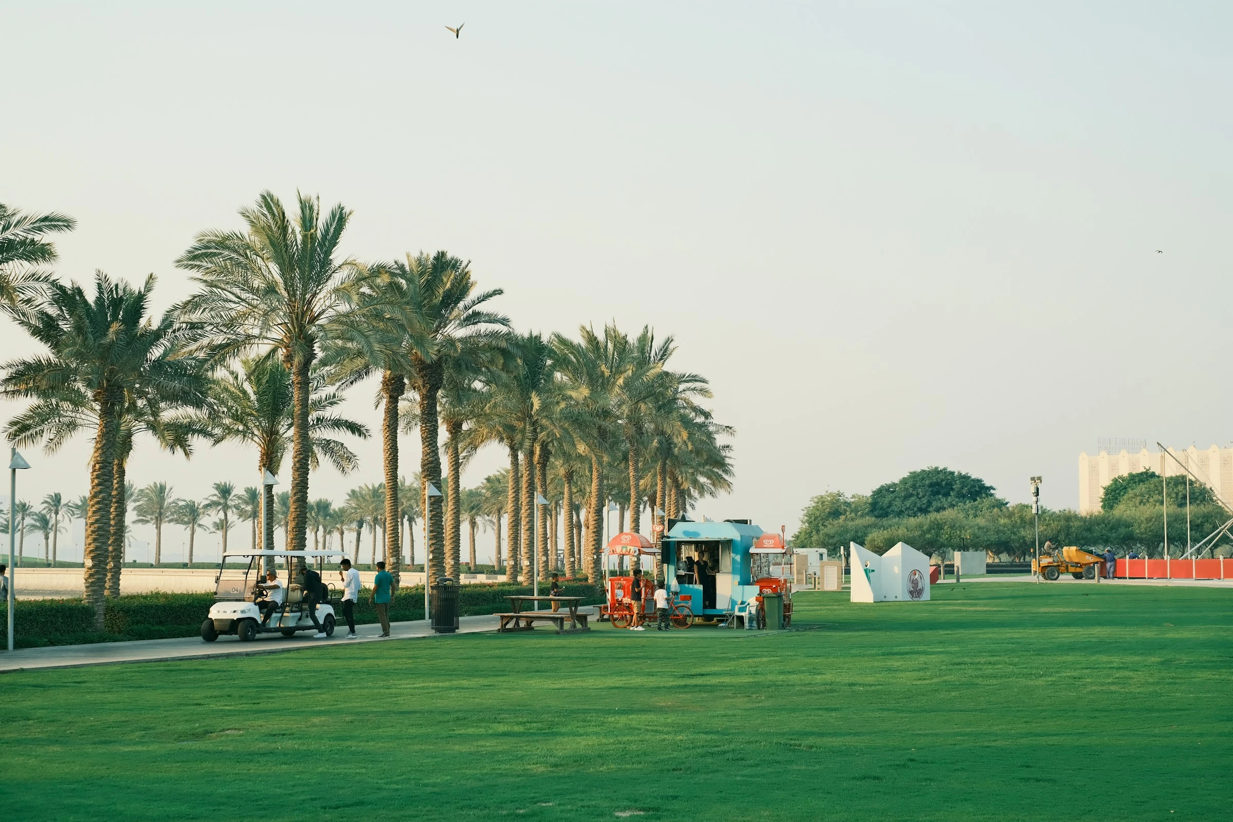 People enjoying the park at the Museum of Islamic Art in Doha. Unsplash