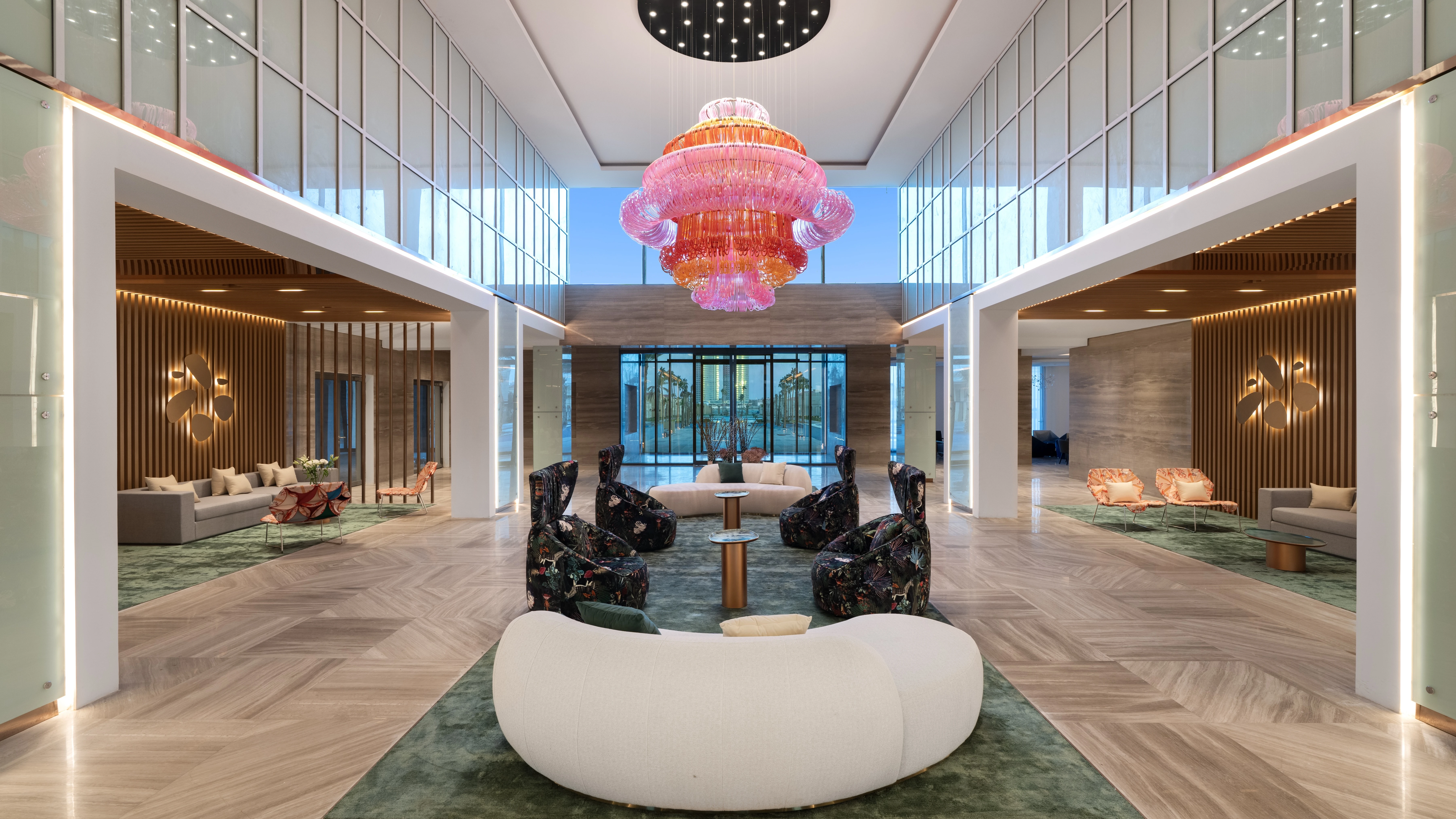 The lobby at the Rixos Obhur Jeddah