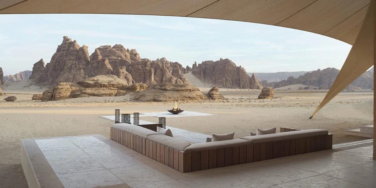 Lounge area at the Banyan Tree AlUla