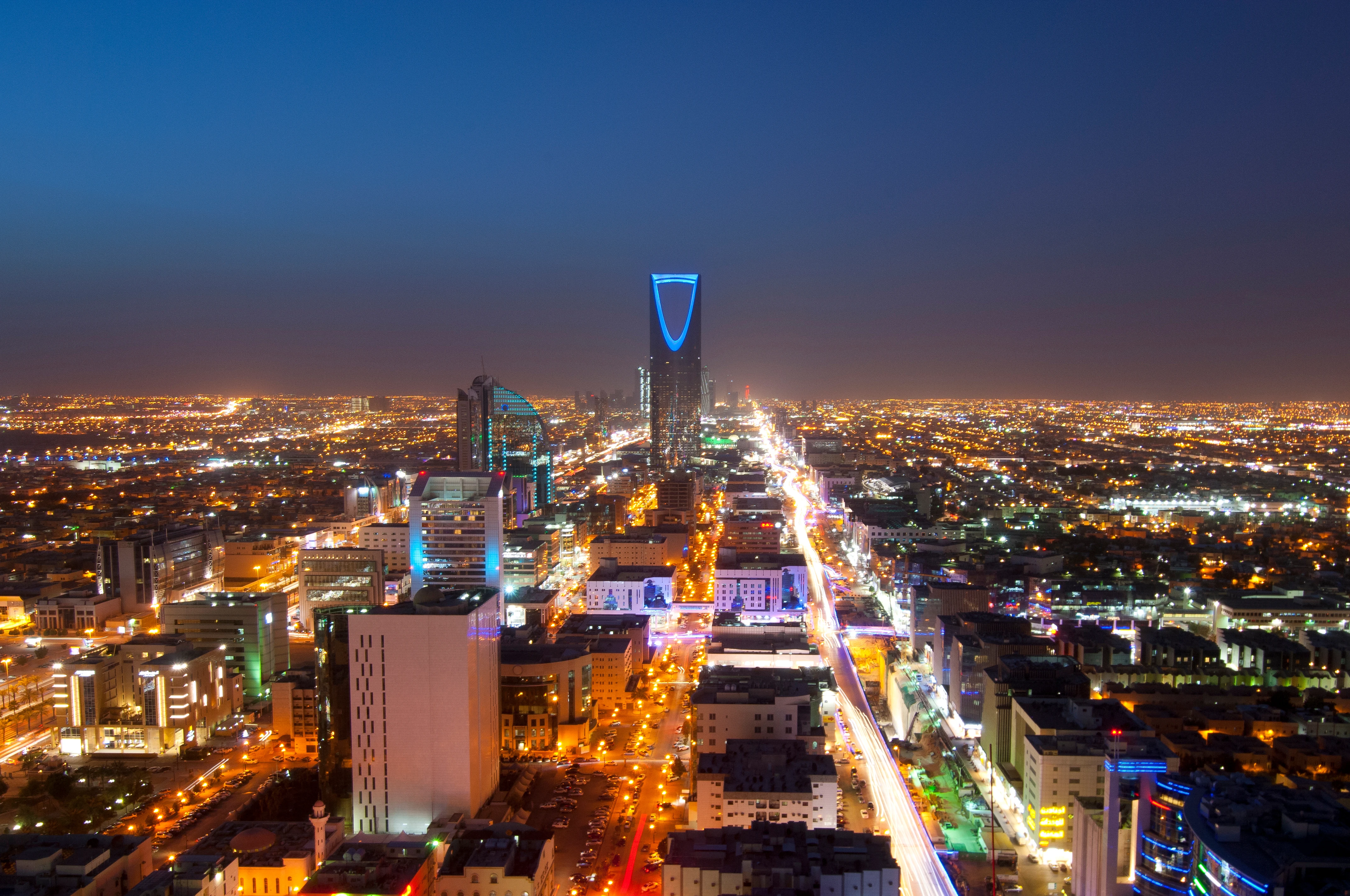 Riyadh's skyline at night