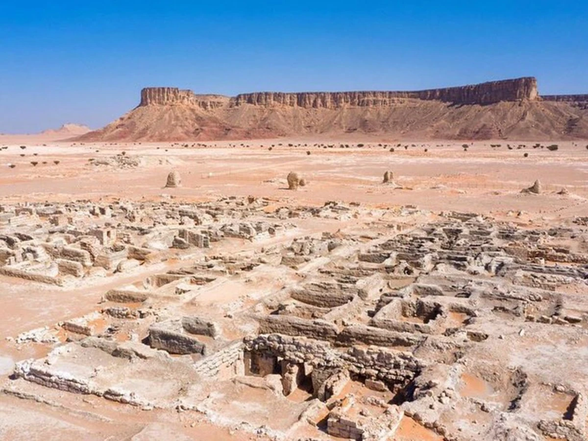 Ancient ruins in Al Faw. Saudi Projects