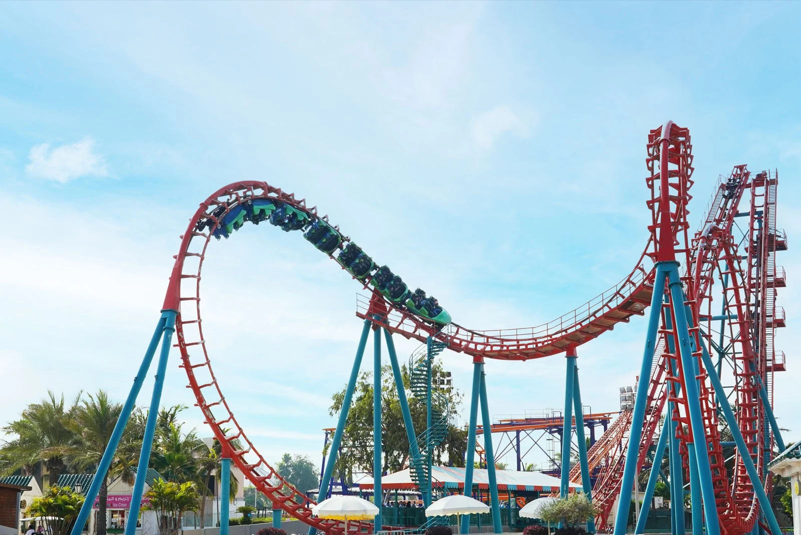 A twisting rollercoaster at Al Shallal