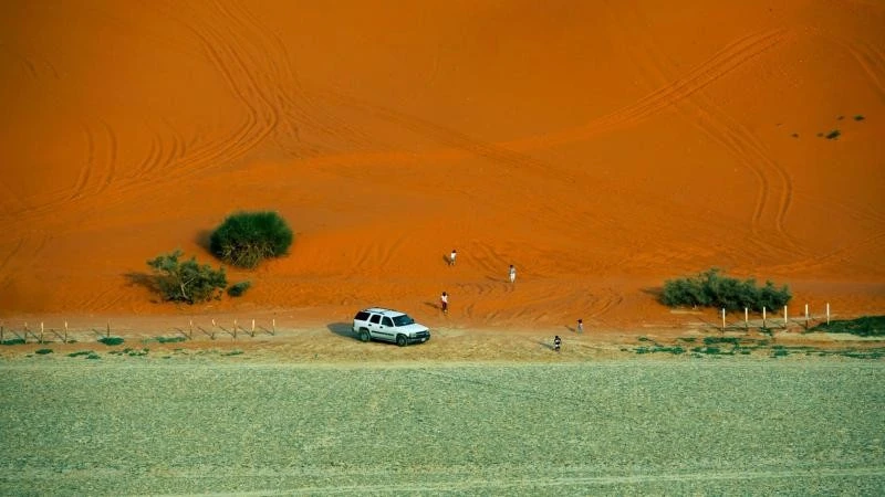 Magical Lake Kharrarah only appears after heavy rainfall 
