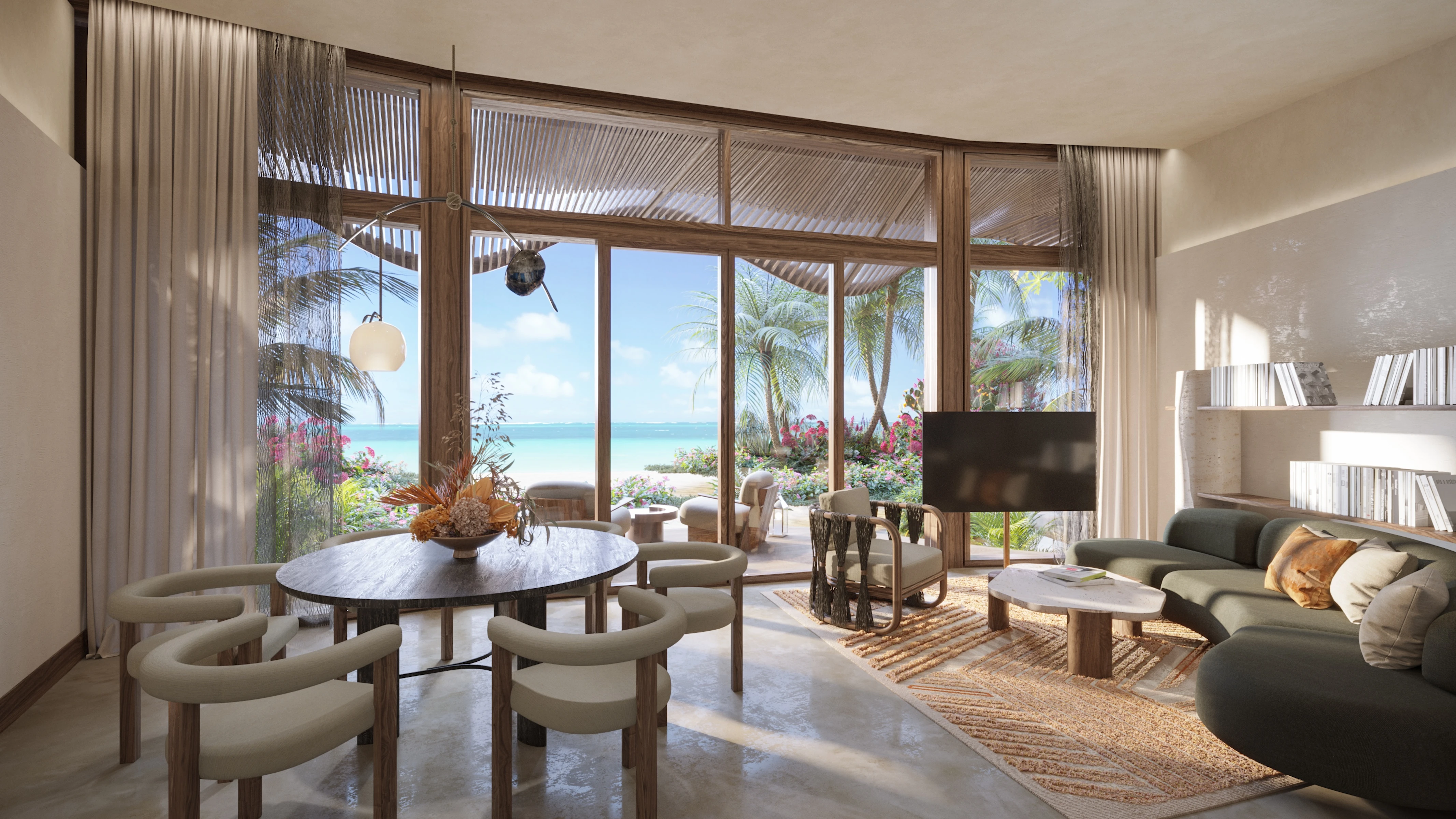 Interior of a two-bedroom suite at Miraval The Red Sea