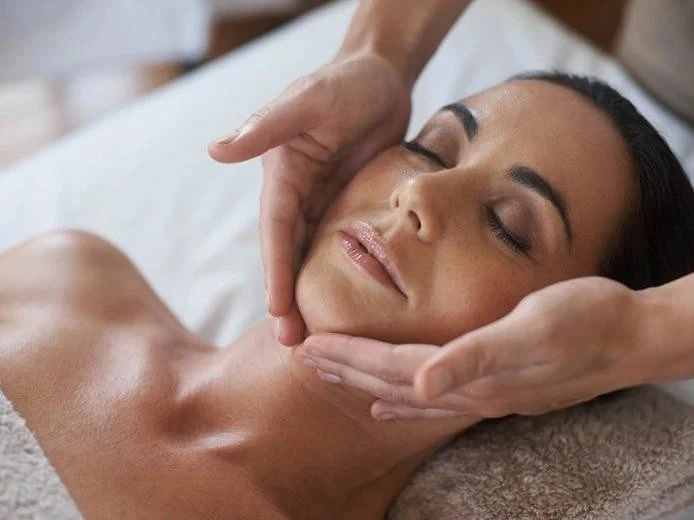 Relax with a soothing facial massage.