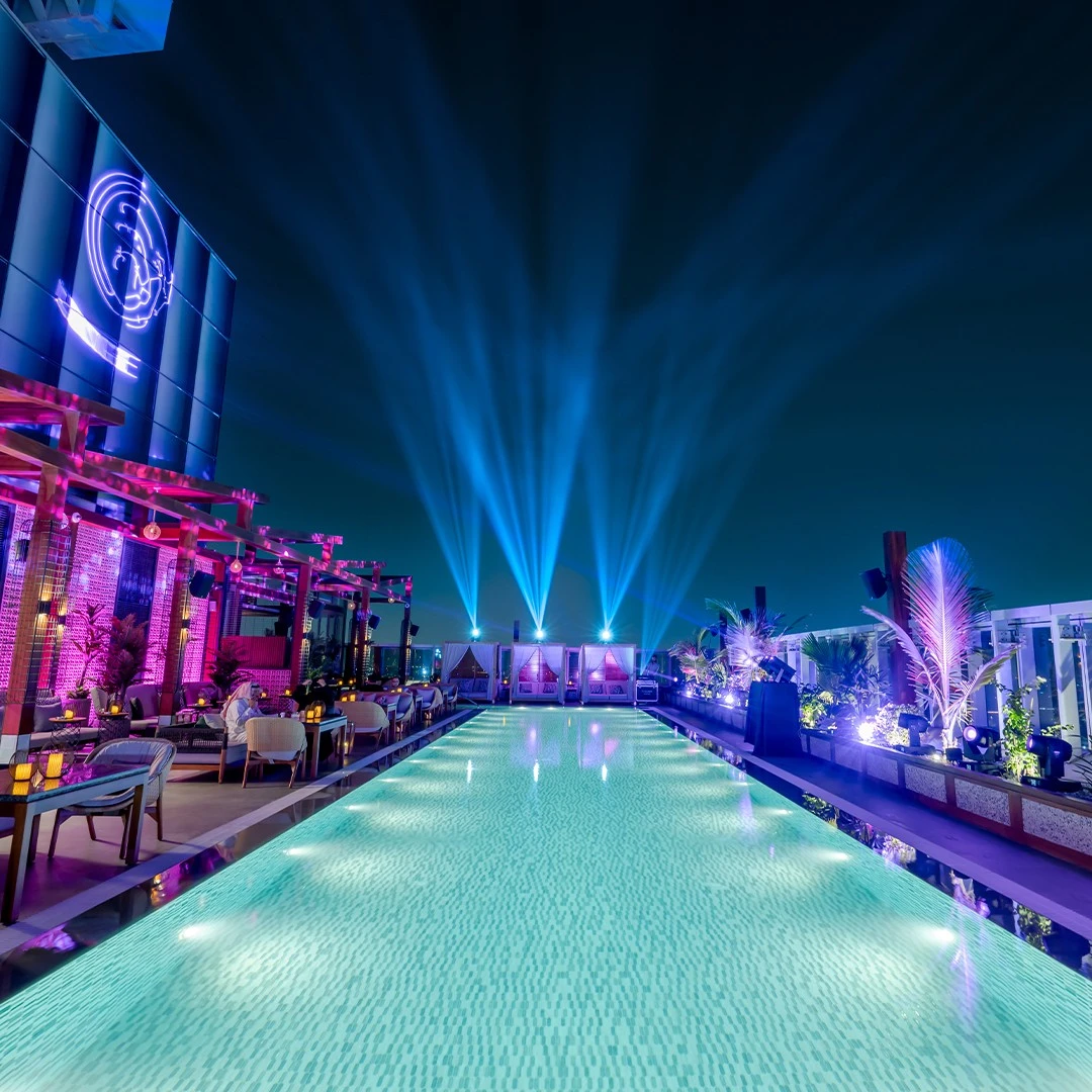 The rooftop pool at Siddharta Lounge