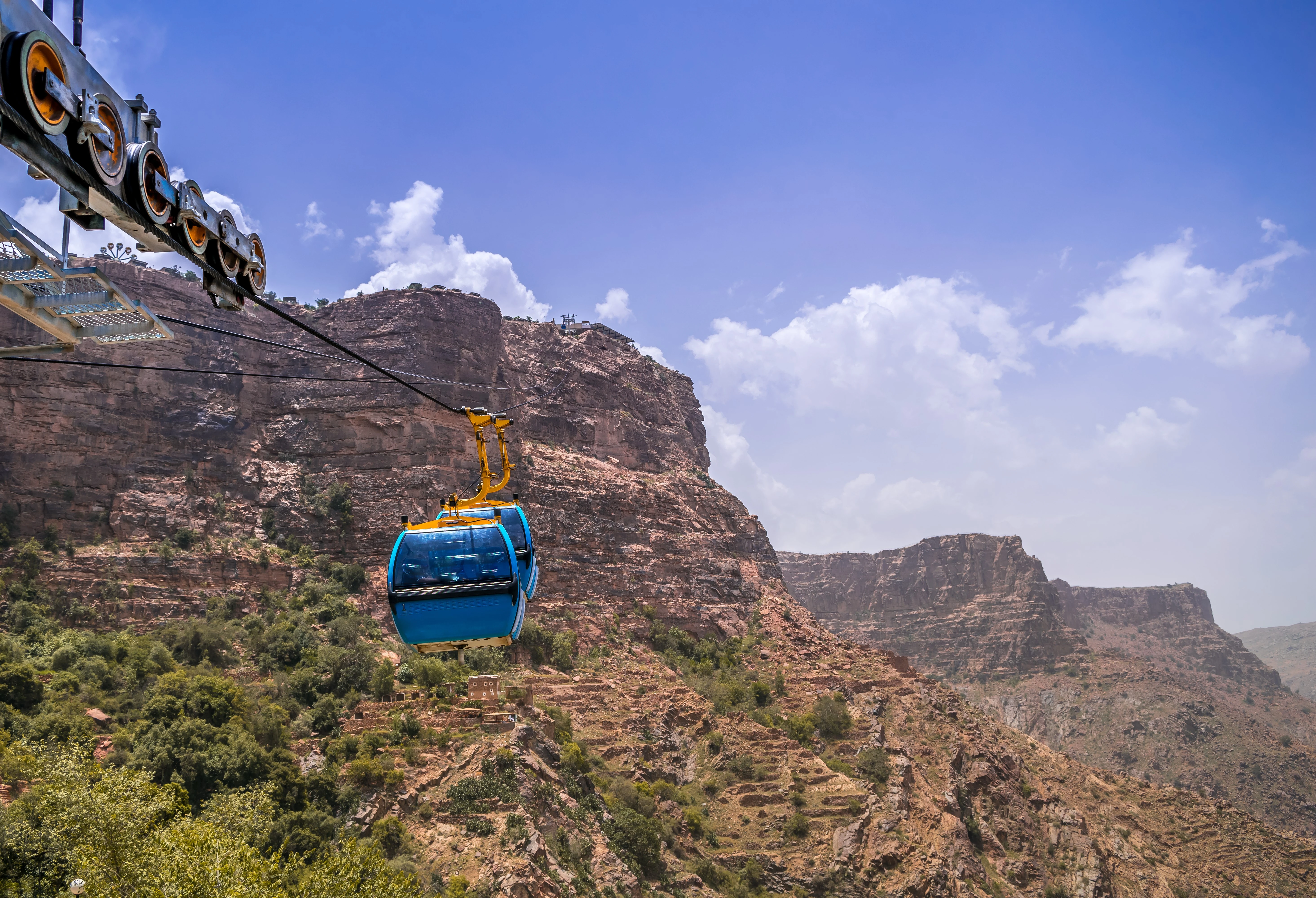 Habla Park cable car in Saudi Arabia