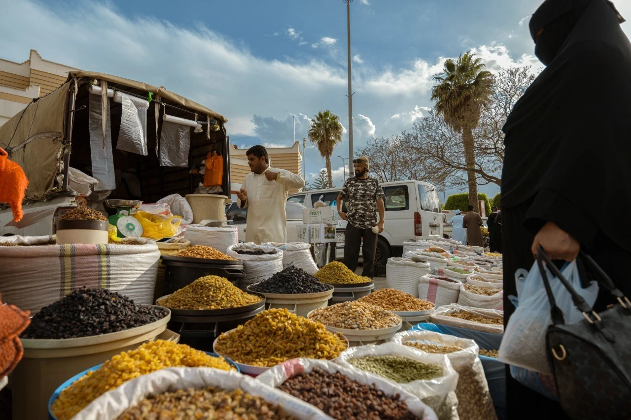 A trader at the Tuesday Market. STA