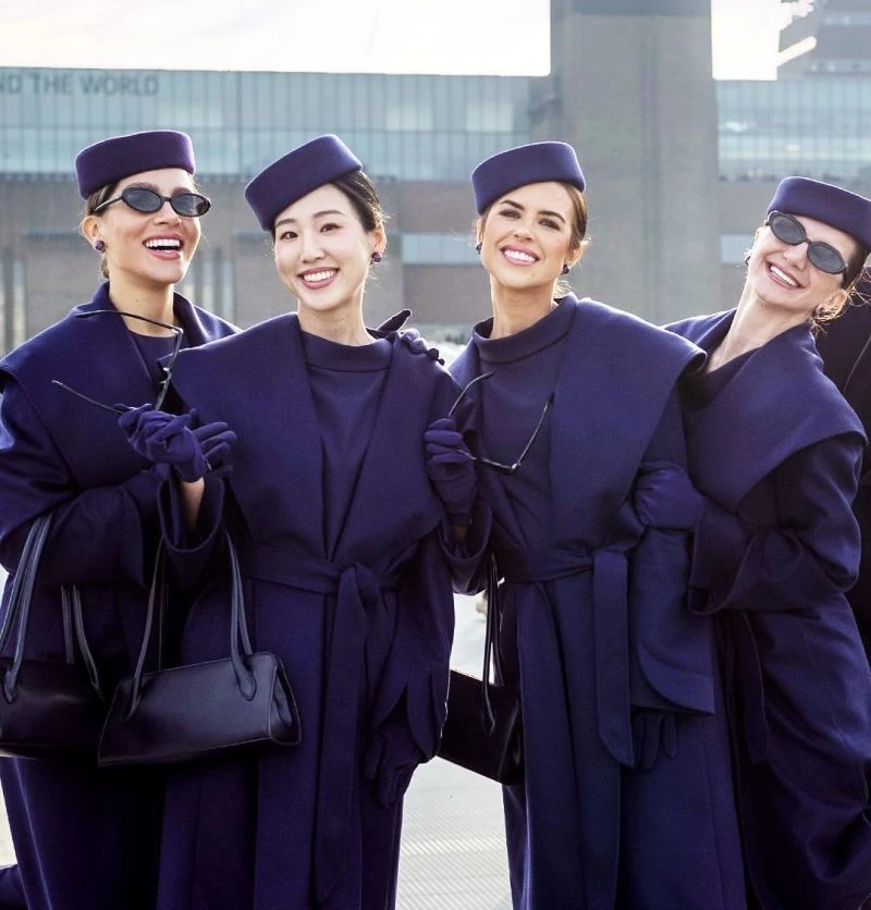 Designed by renowned Saudi Arabian couturier Mohammed Ashi, the Riyadh Air uniforms first debuted on the catwalk