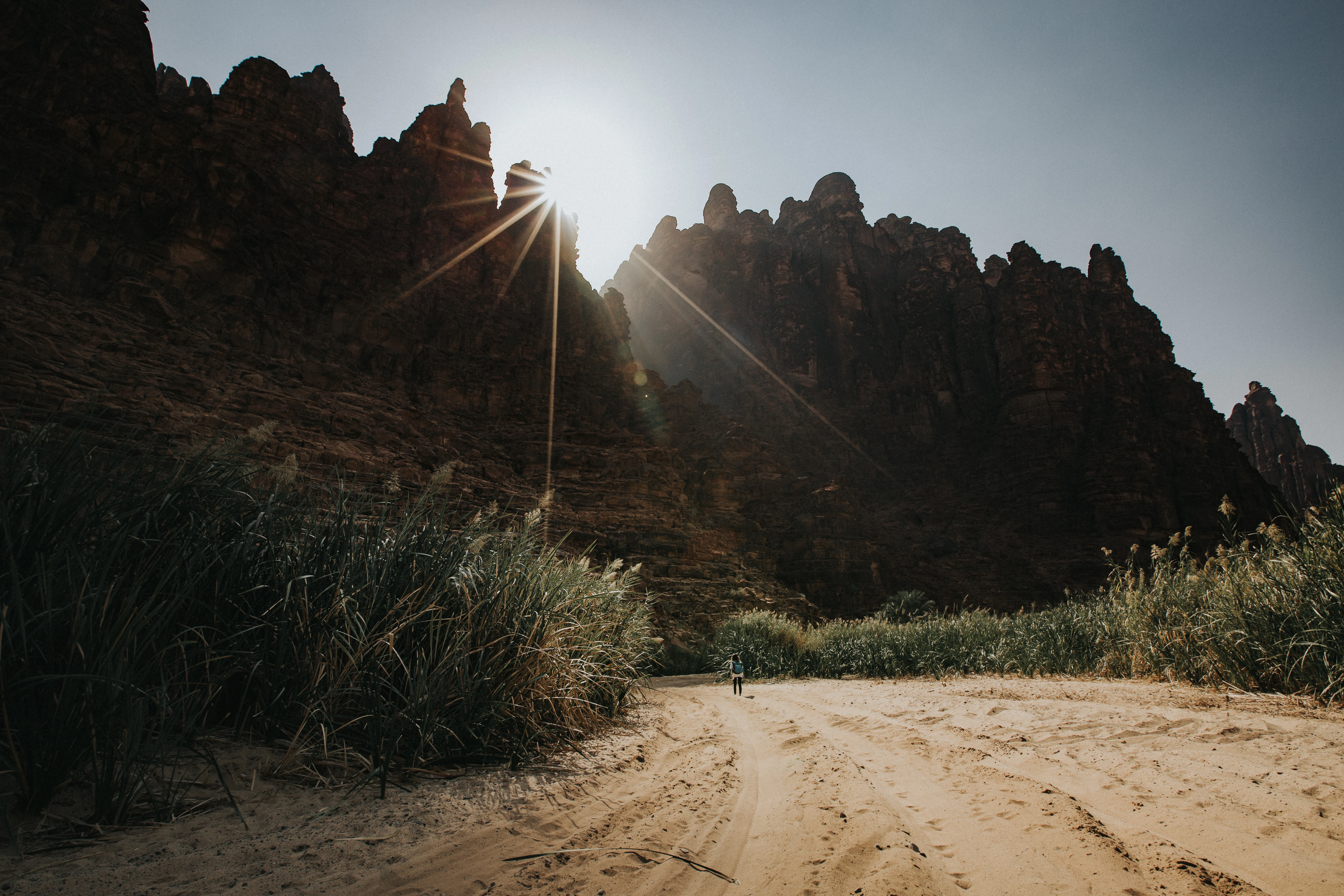 Hiking through Wadi Al Disah.